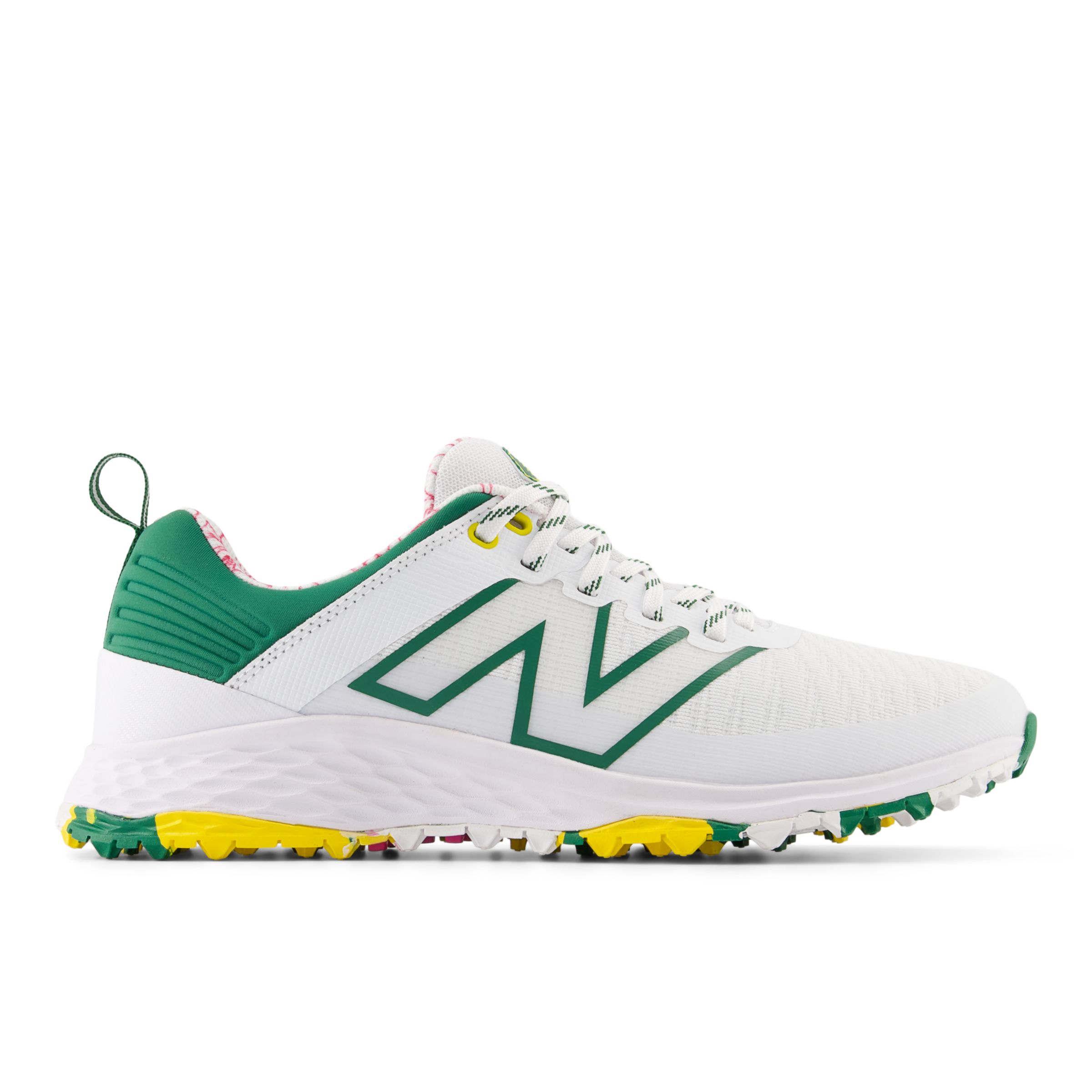 뉴발란스 New Balance Fresh Foam Contend v2 Golf Shoes,White with Green