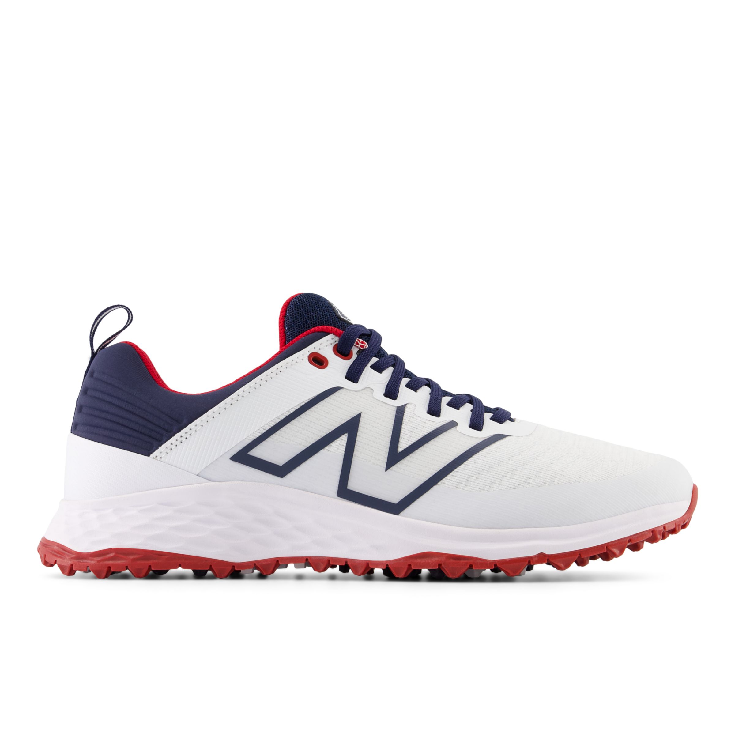 뉴발란스 New Balance Fresh Foam Contend v2 Golf Shoes,White with Navy