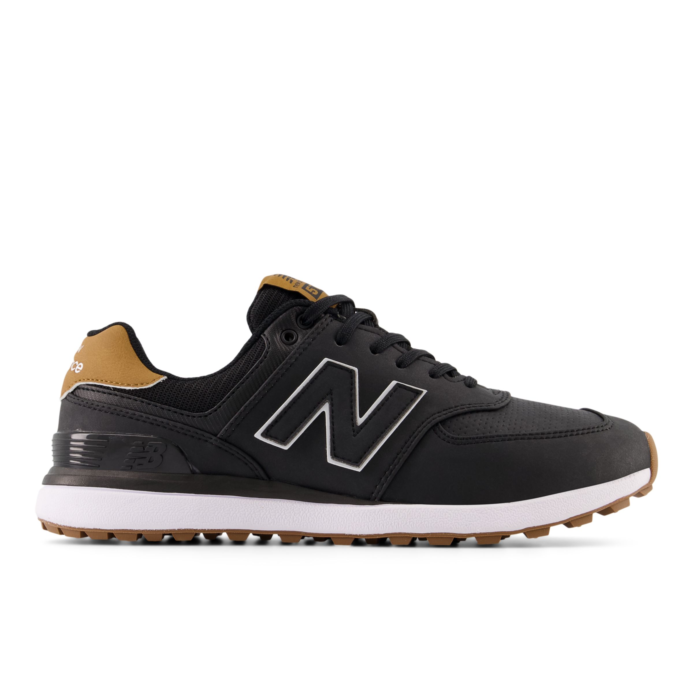 

New Balance Men's 574 Greens v2 Golf Shoes Black/Brown - Black/Brown