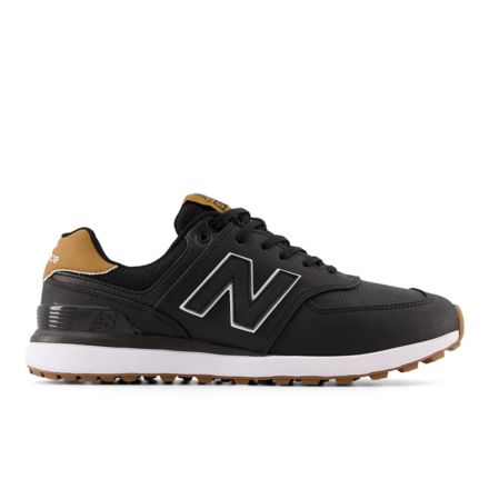 New Balance 574 Greens v2 Mens Golf Shoes - Black with gum - New Balance