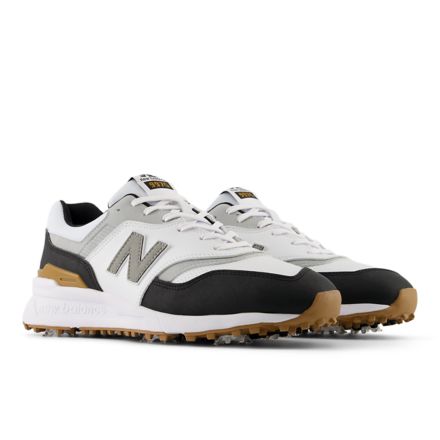 997 Golf Shoes, WHITE with BLACK, MG997WK