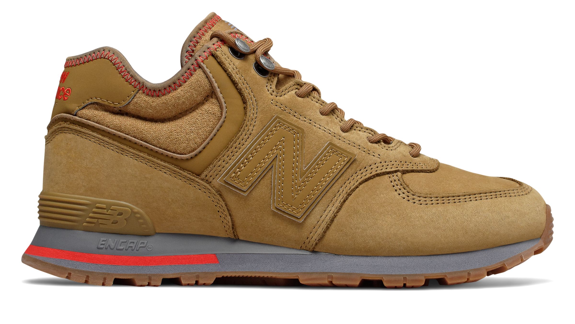 New Balance Herren 574 Mid - Brown/Red, Brown/Red - MH574REB