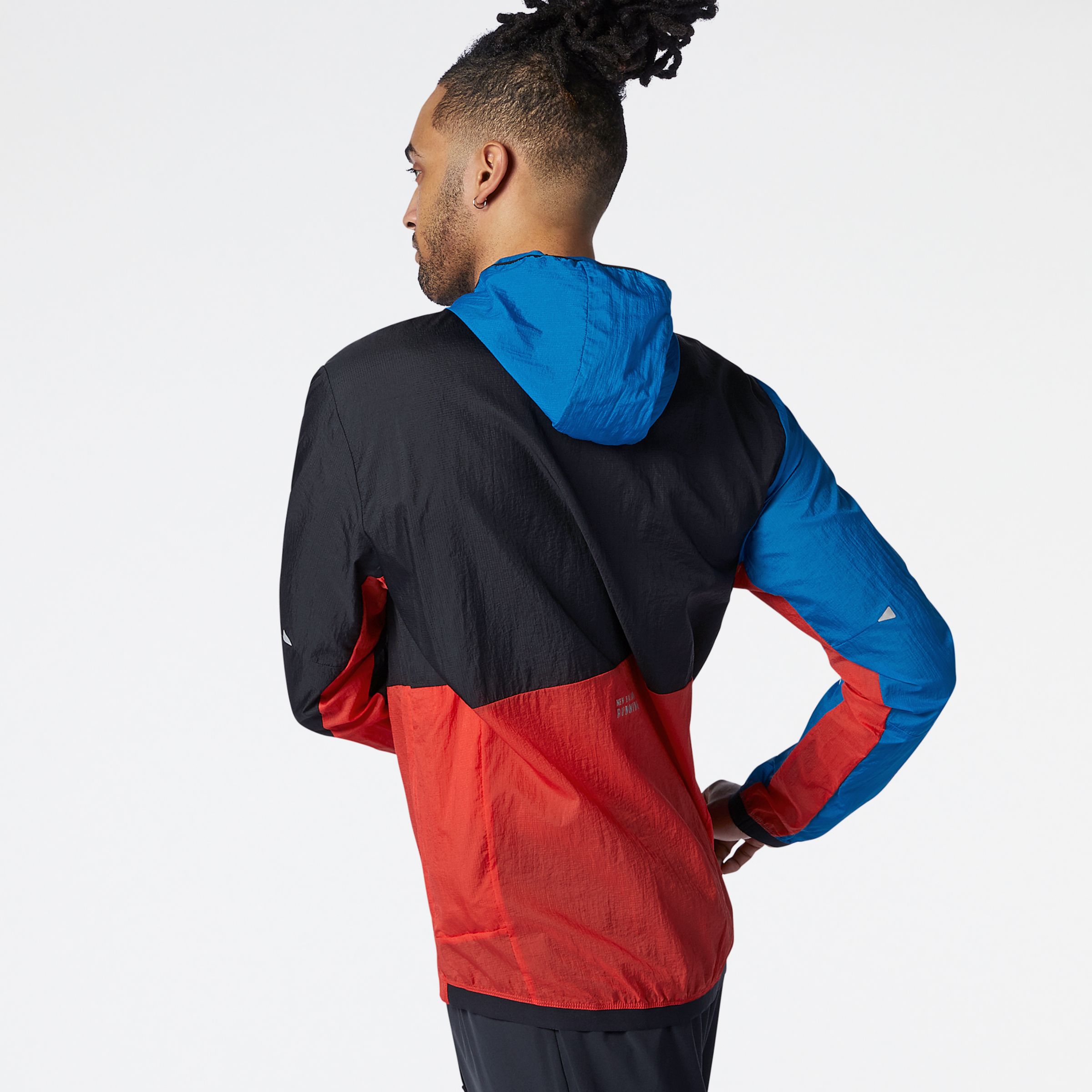 printed impact run light pack jacket