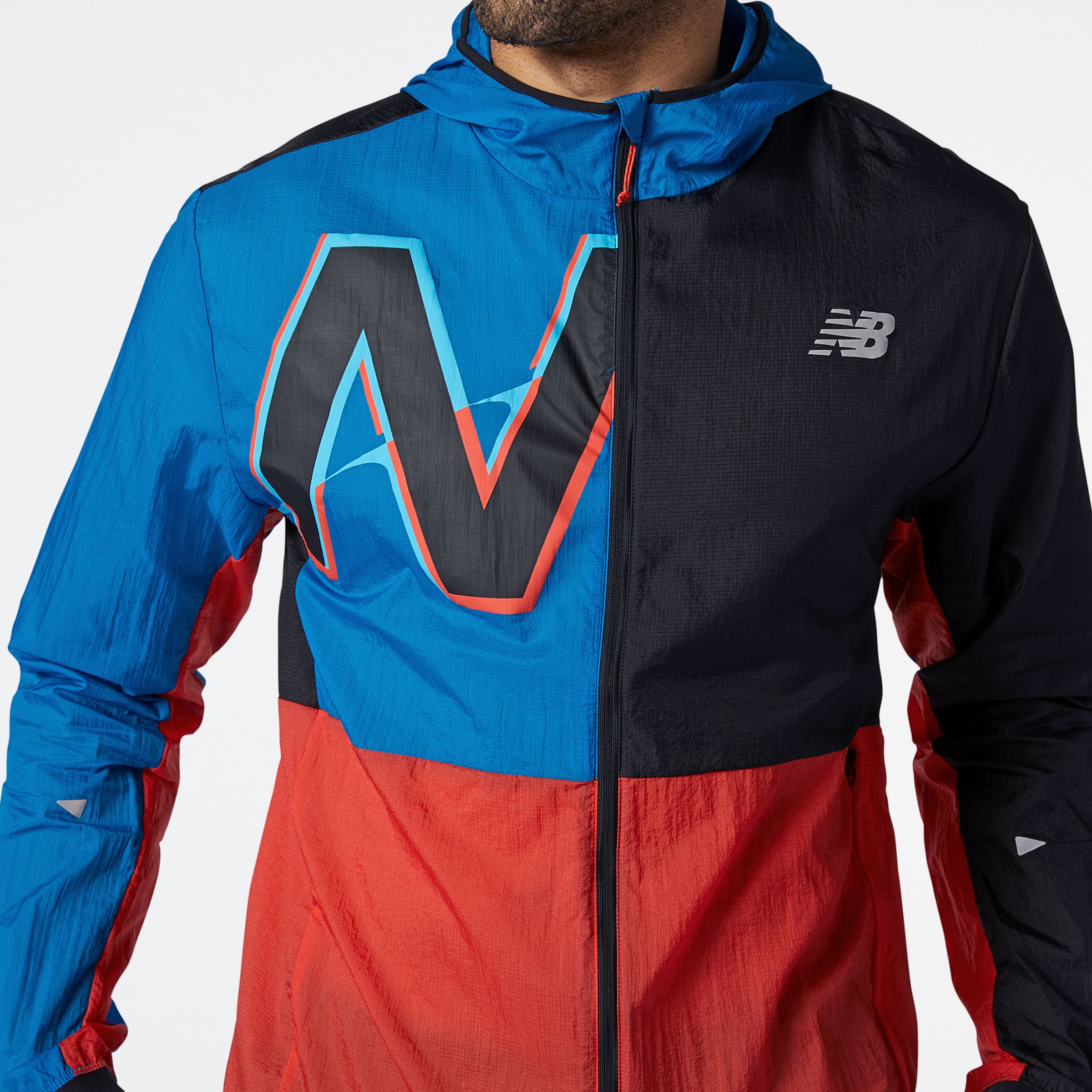 printed impact run light pack jacket