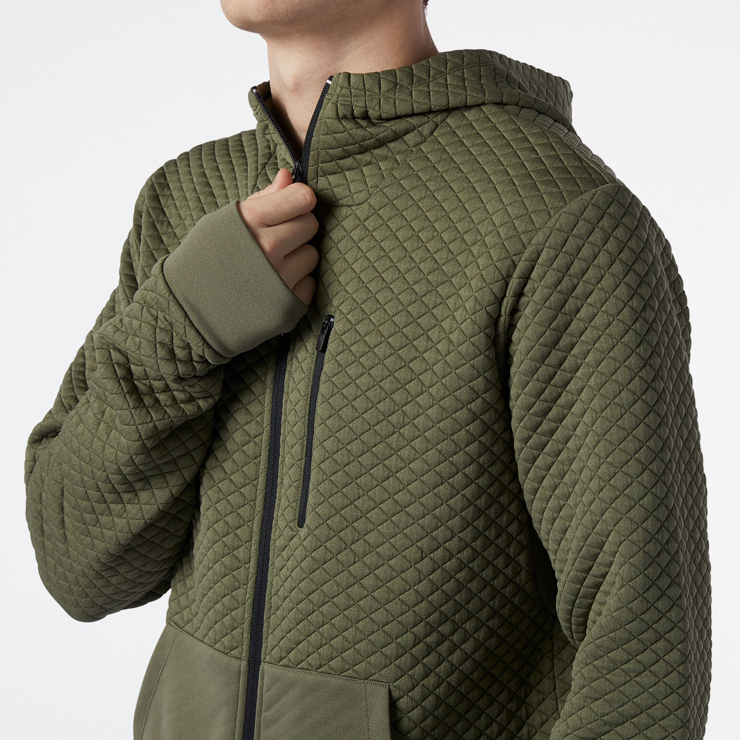 nb heat loft full zip hooded jacket