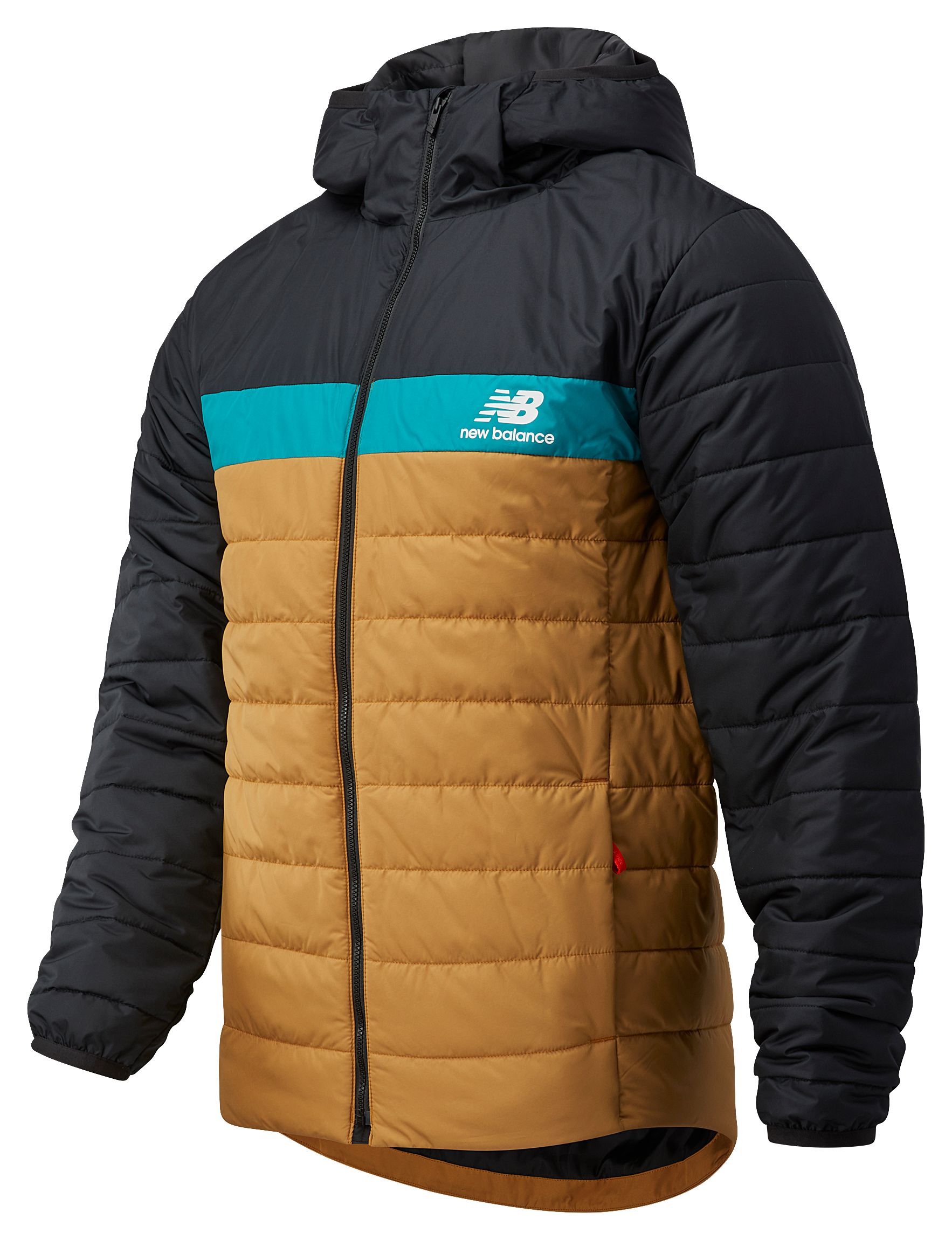 new balance hooded puffer jacket