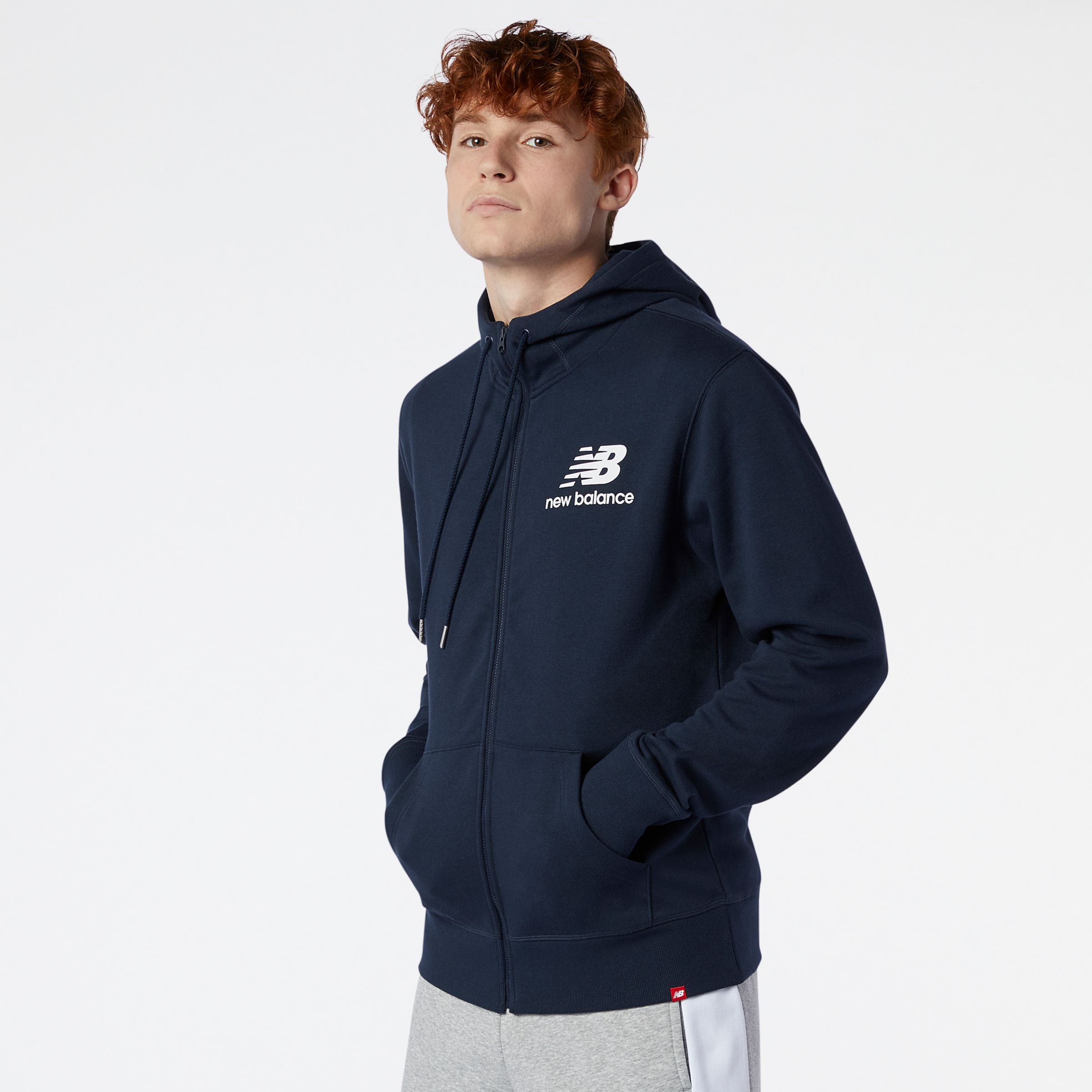 New balance essentials full best sale zip hoodie