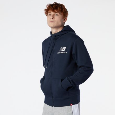 New balance essentials store full zip hoodie