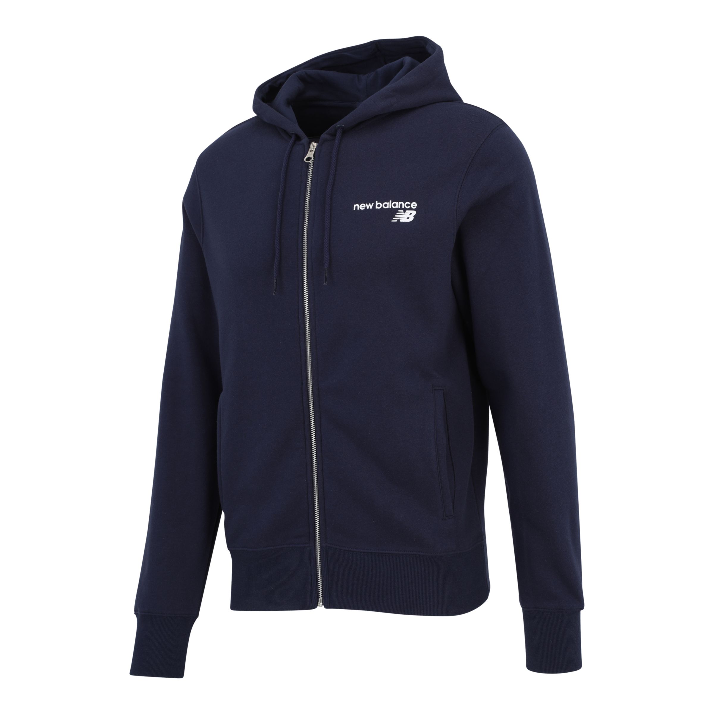 New Balance Men's NB Classic Core Full Zipper in Blue Cotton, size Small