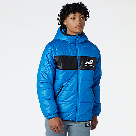 New Balance Nb Athletics Winterized Insulated Short Puffer, MJ13513LSB image number null
