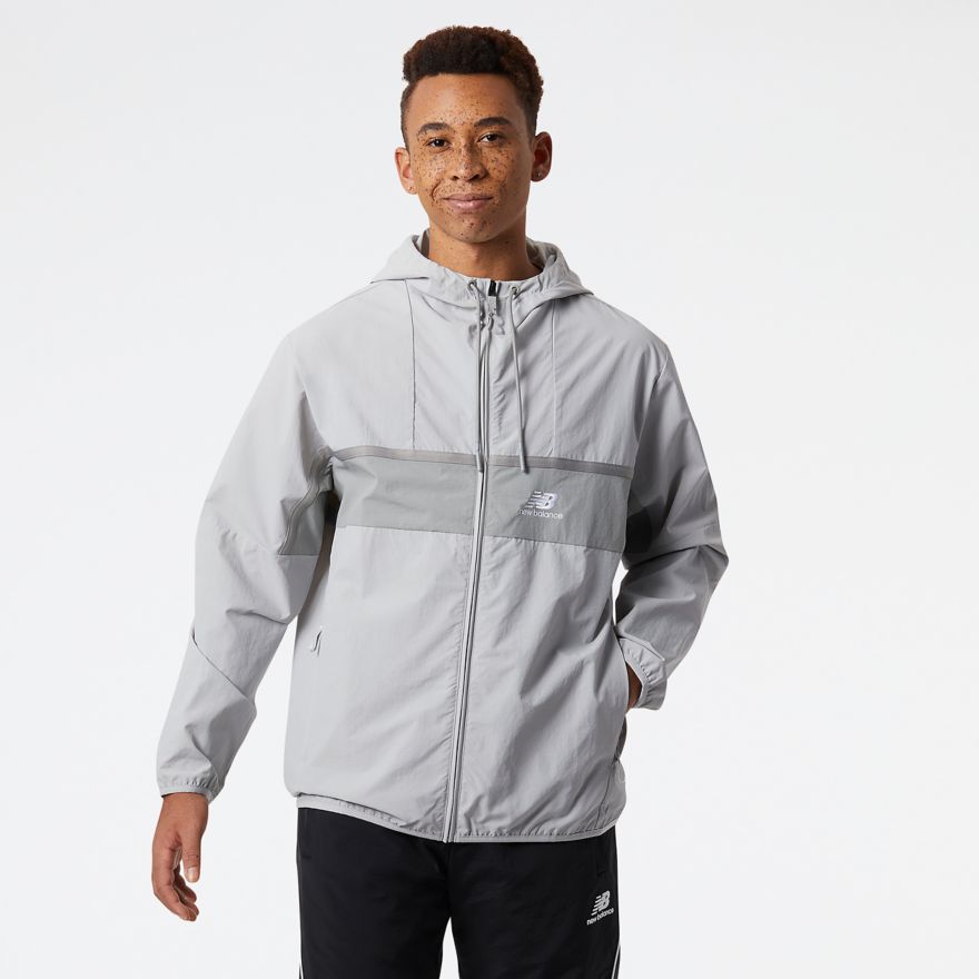 Gray windbreaker hotsell