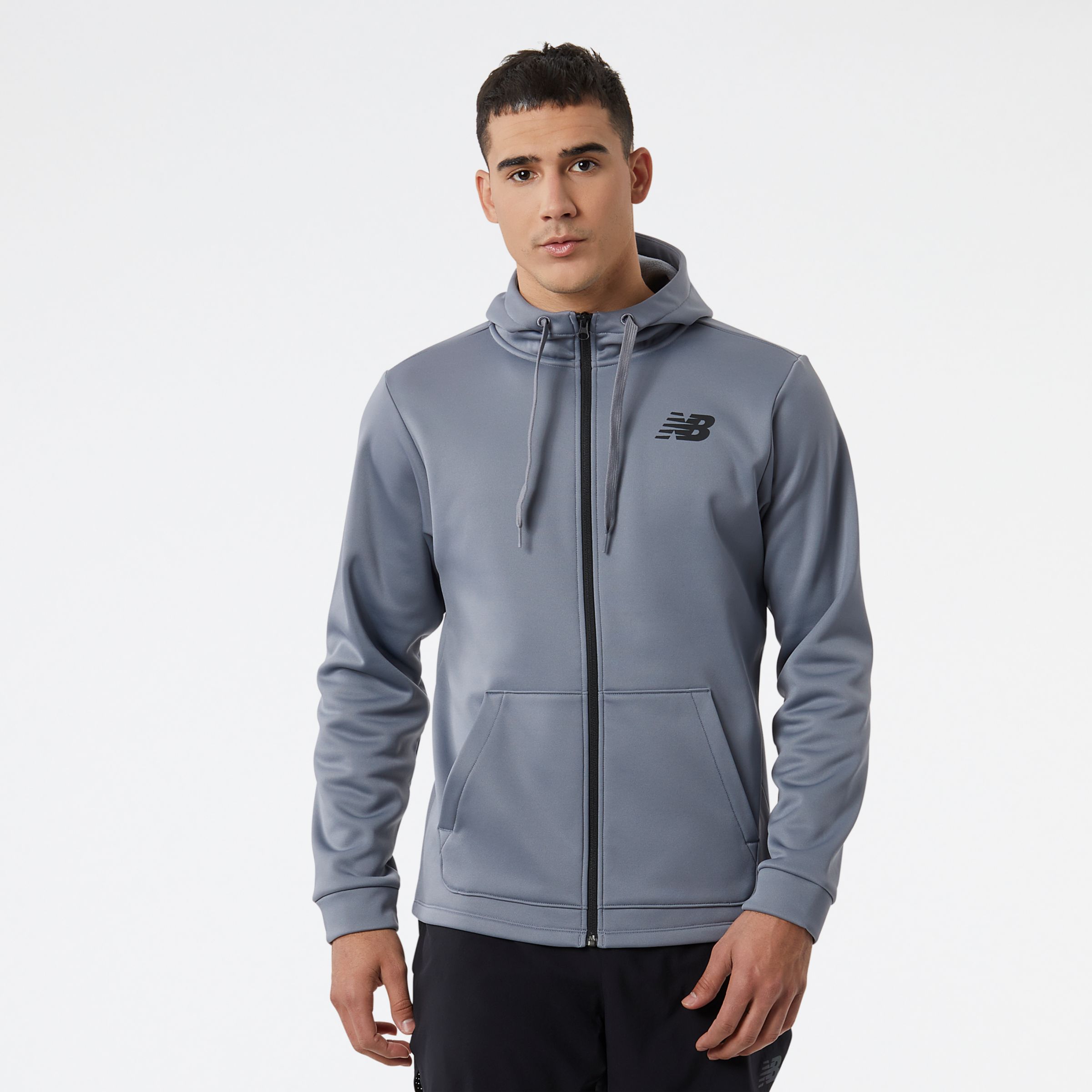 

New Balance Men's Tenacity Performance Fleece Full Zip Hoodie Grey - Grey