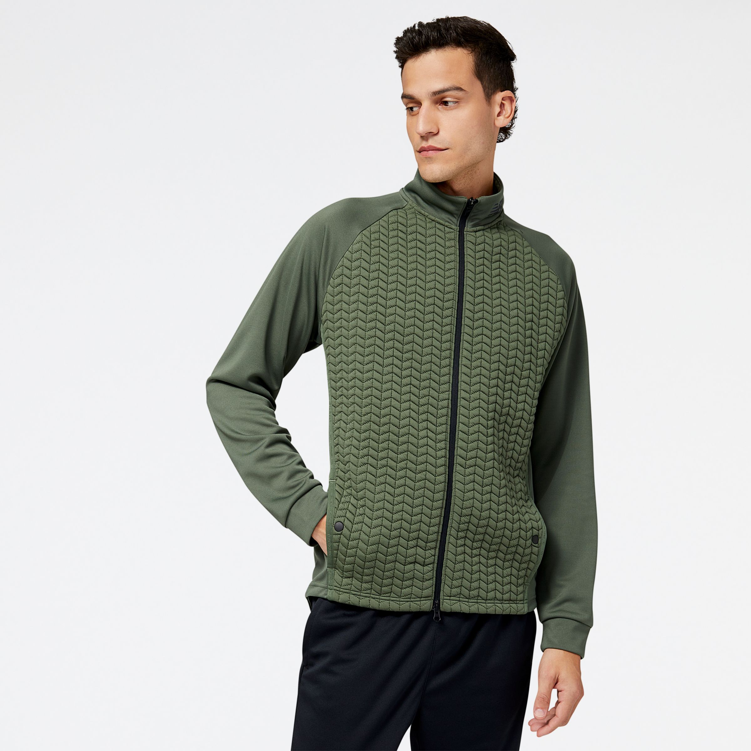 

New Balance Men's NB Heatloft Full Zip Green - Green