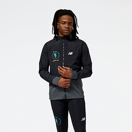 New Balance NYC Marathon Finisher NB Heat Grid Jacket, MJ23249MBK image number null