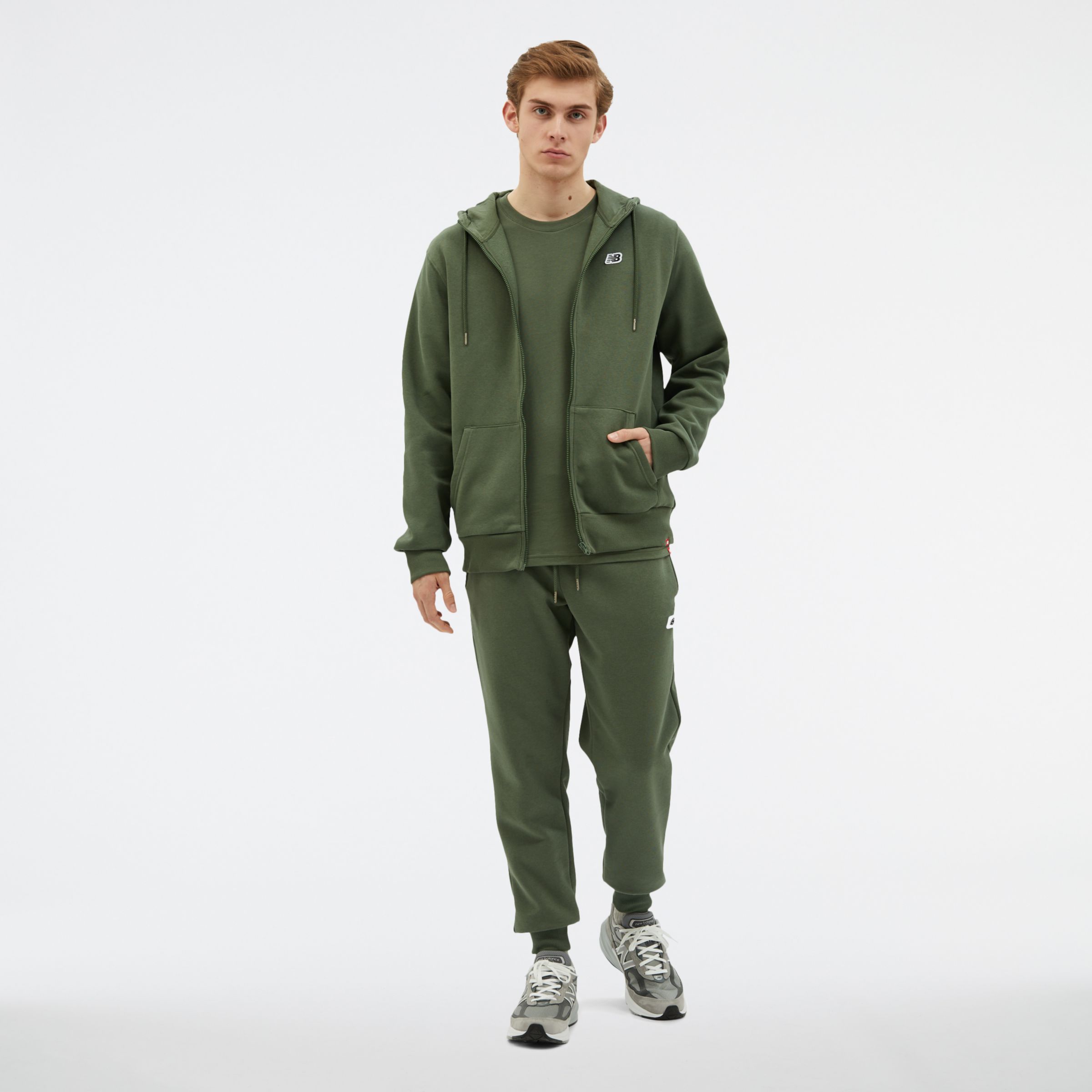 Herren NB Small Logo Zip Kapuzenpullover - New Balance