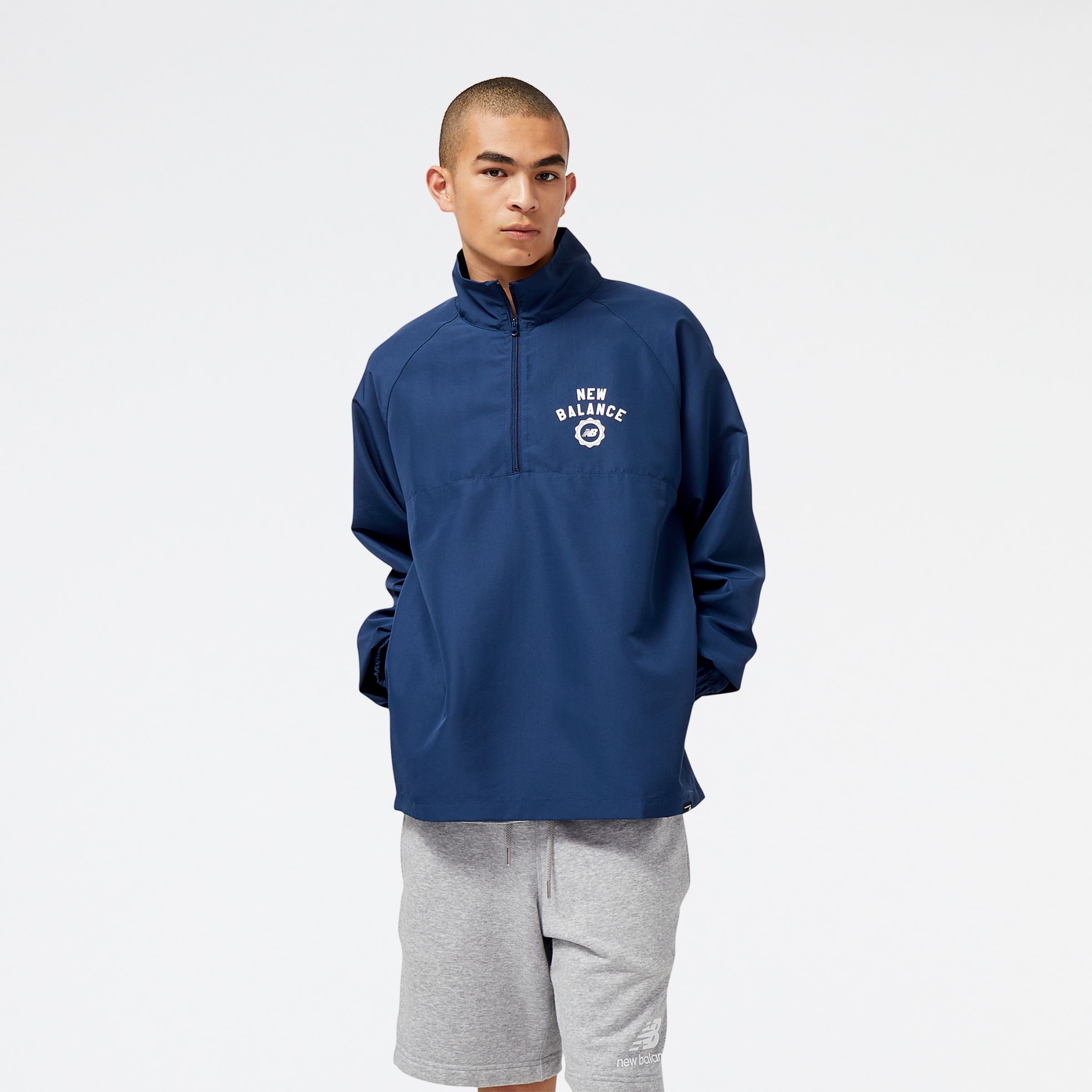 

New Balance Men's Sport Seasonal Woven Jacket Blue - Blue