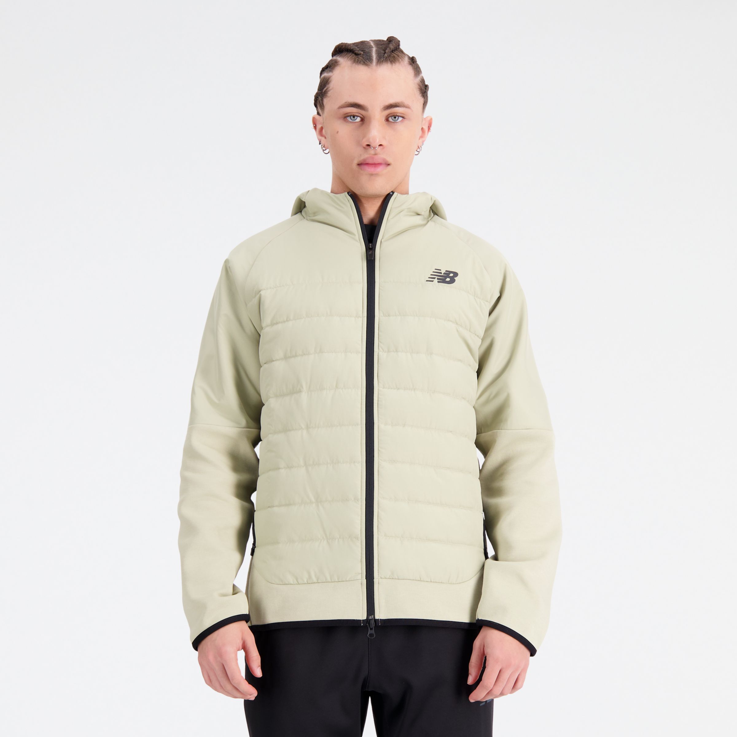 

New Balance Men's R.W. Tech Fleece Hybrid Jacket Green - Green