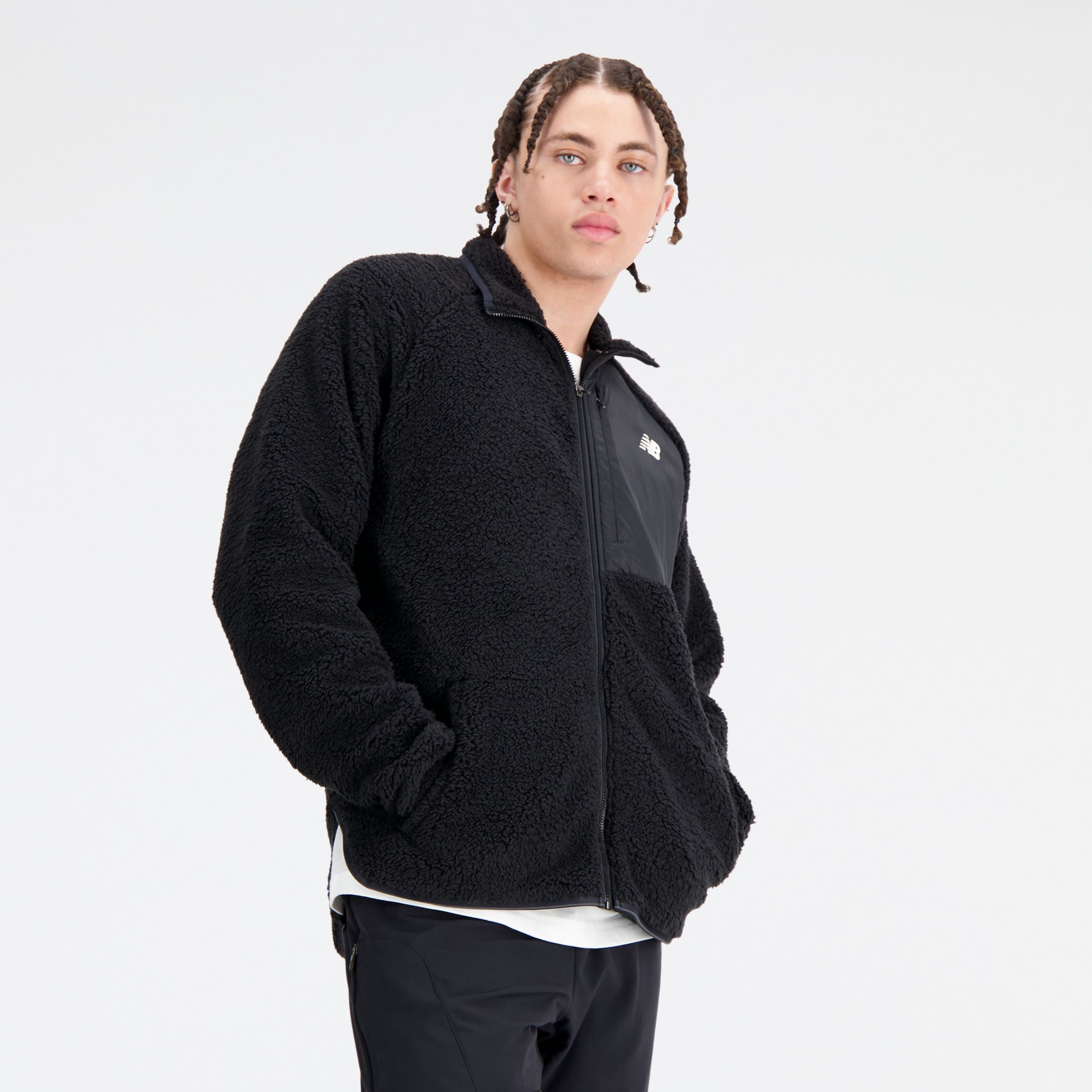 

New Balance Men's Q Speed Sherpa Jacket Black - Black