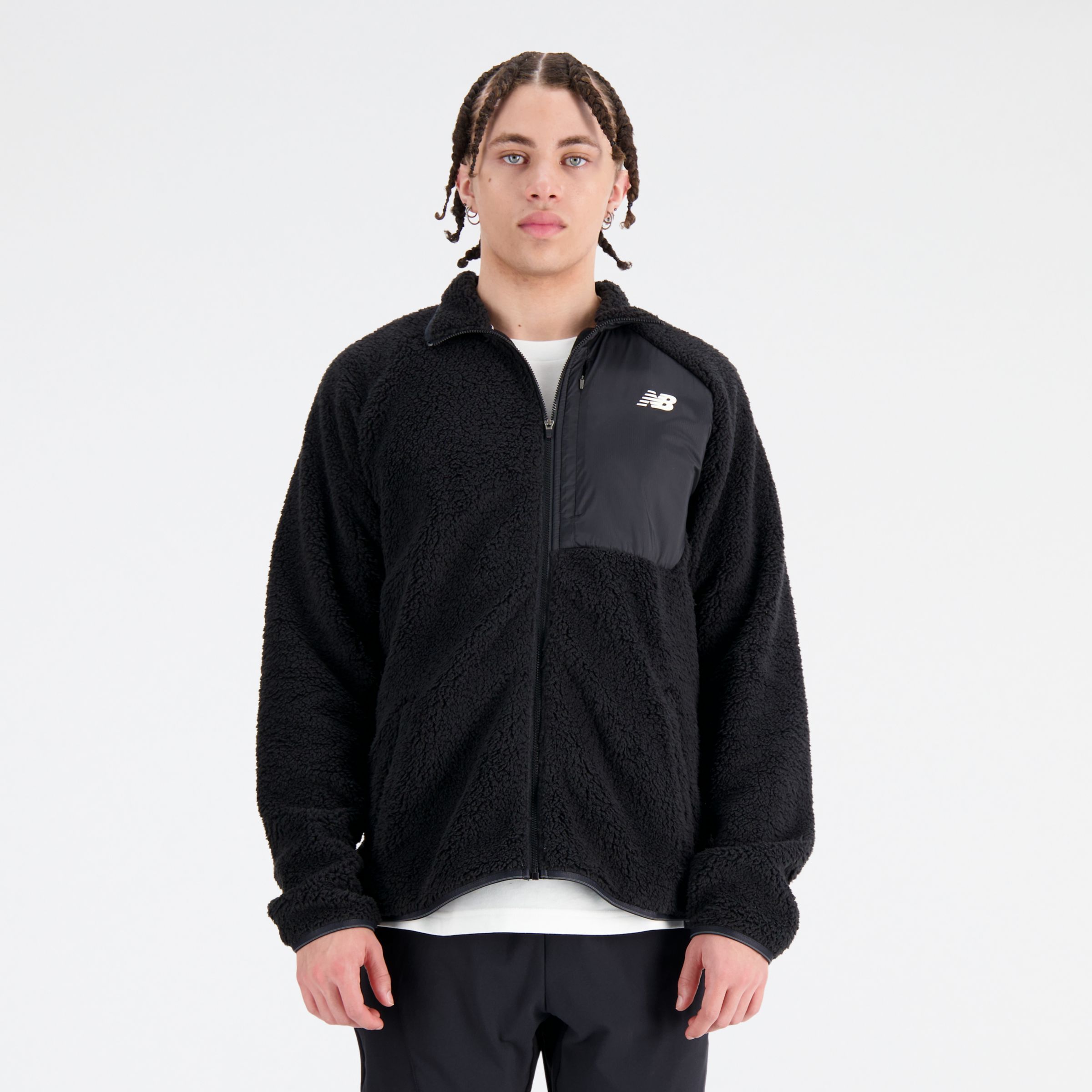 

New Balance Men's Q Speed Sherpa Jacket Black - Black