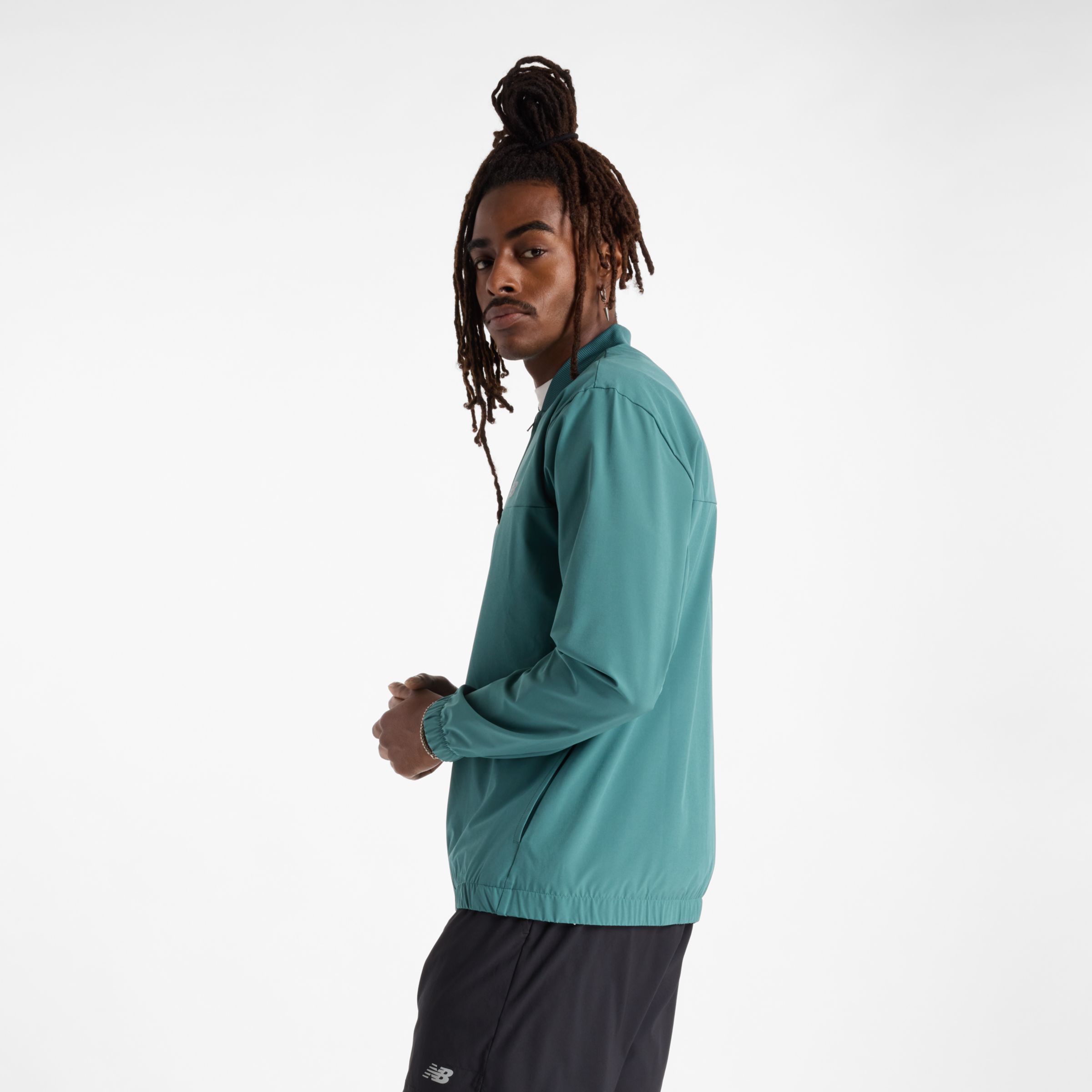 メンズウェア new balance FULLZIP COLLARLESS BLOUSON Ginkyo Full Zip Jacket｜ニューバランス公式通販 | - New Balance