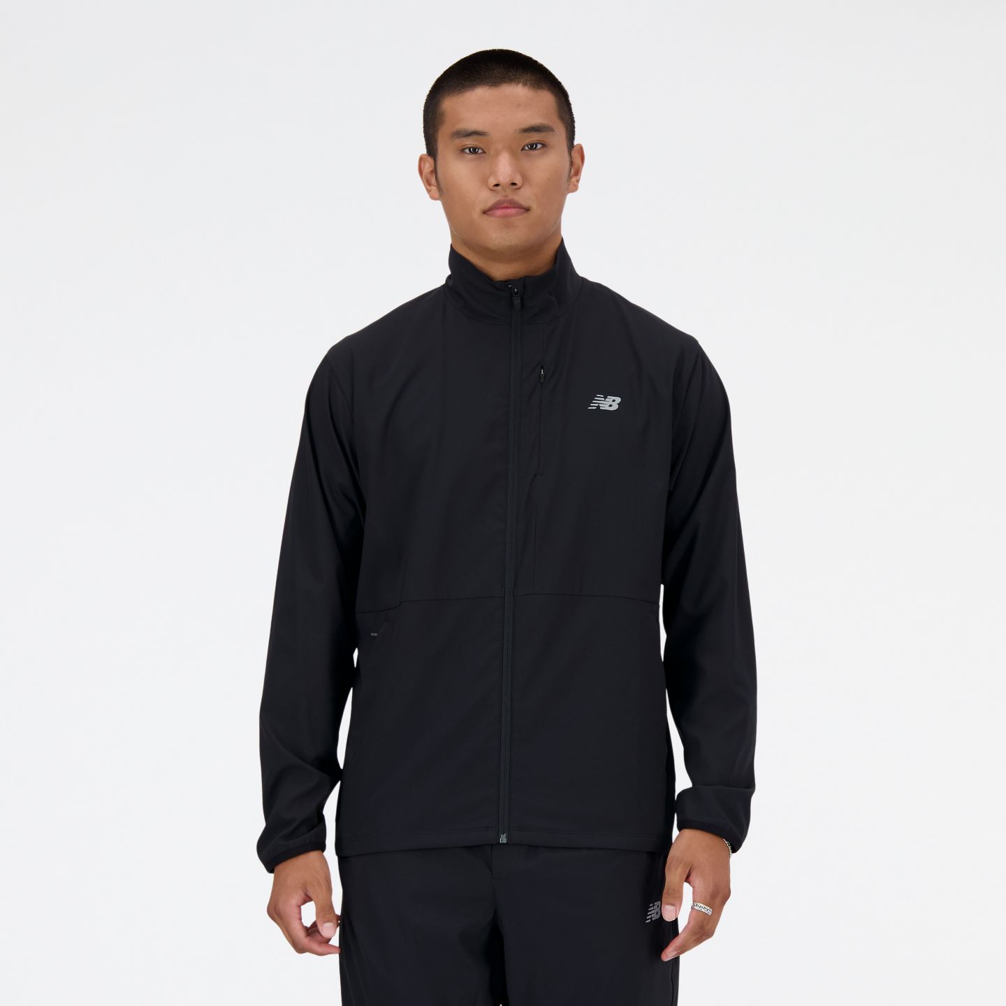 Мужская куртка New Balance Stretch Woven, цвет: Чёрный — фото 1