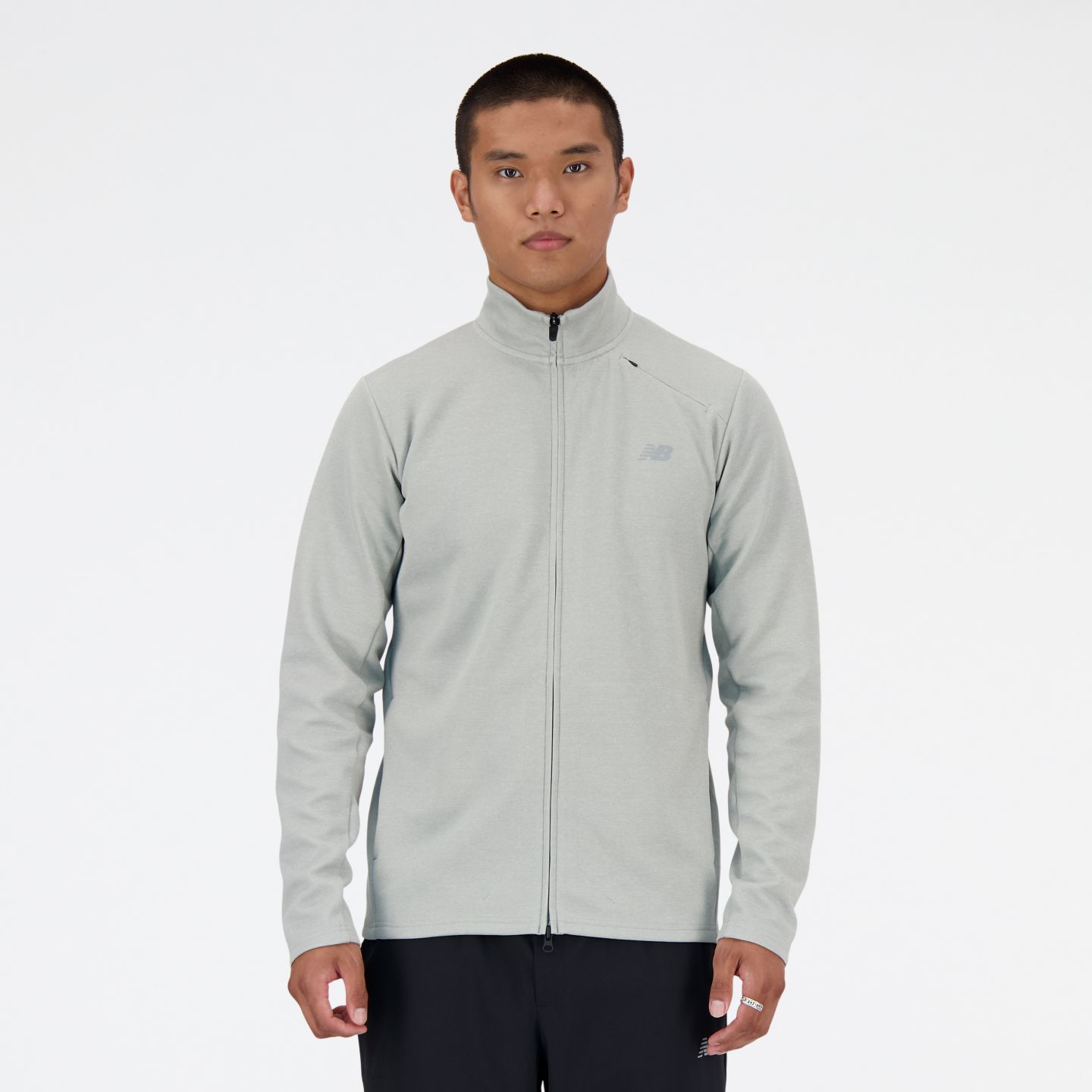 Мужские куртки New Balance Tech Knit Full Zip, цвет: Серый — фото 1