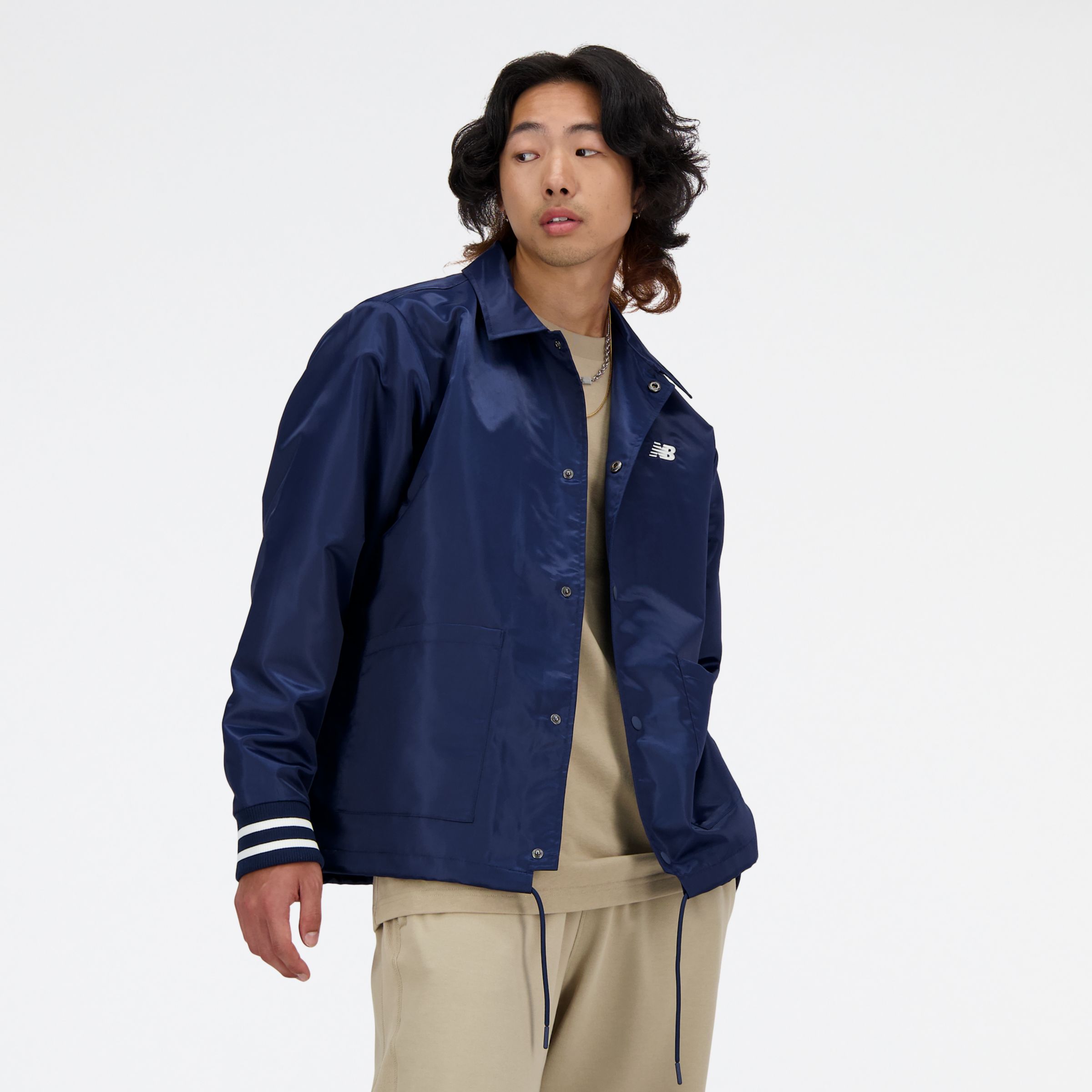 

New Balance Men's Sportswear's Greatest Hits Coaches Jacket Blue - Blue