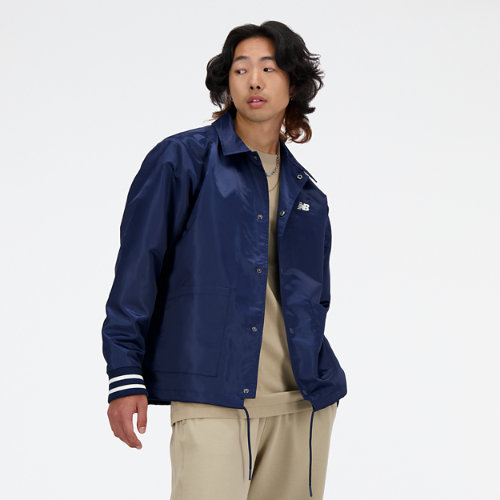 New Balance Men's Sportswear's Greatest Hits Coaches Jacket In Navy/white