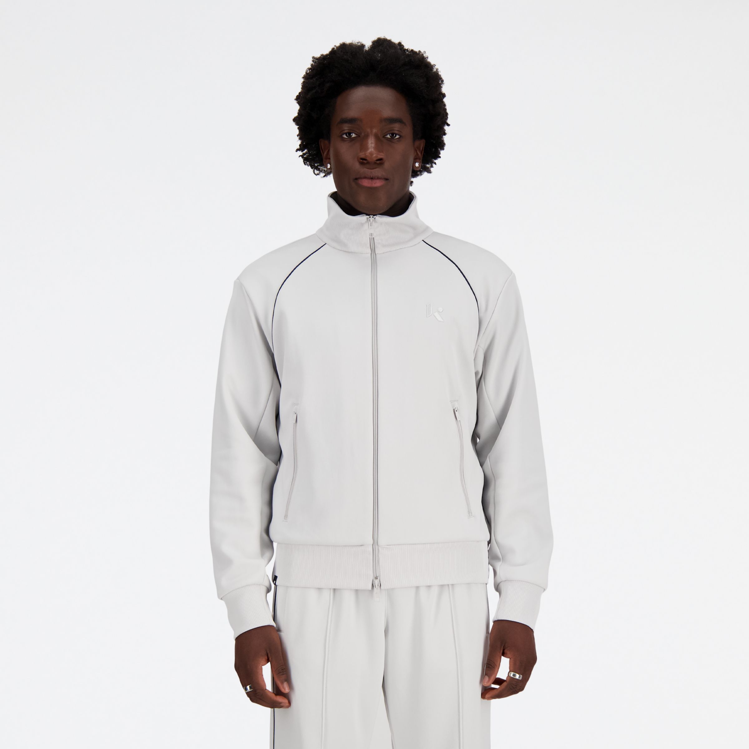 

New Balance Men's Klutch X NB Knit Track Jacket Grey - Grey