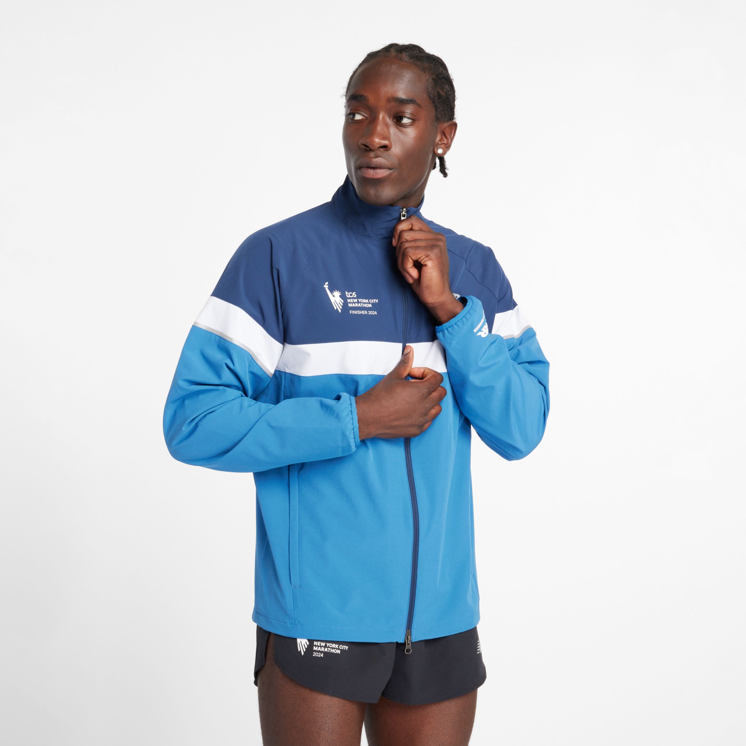 

New Balance Men's NYC Marathon Finisher Jacket Blue - Blue