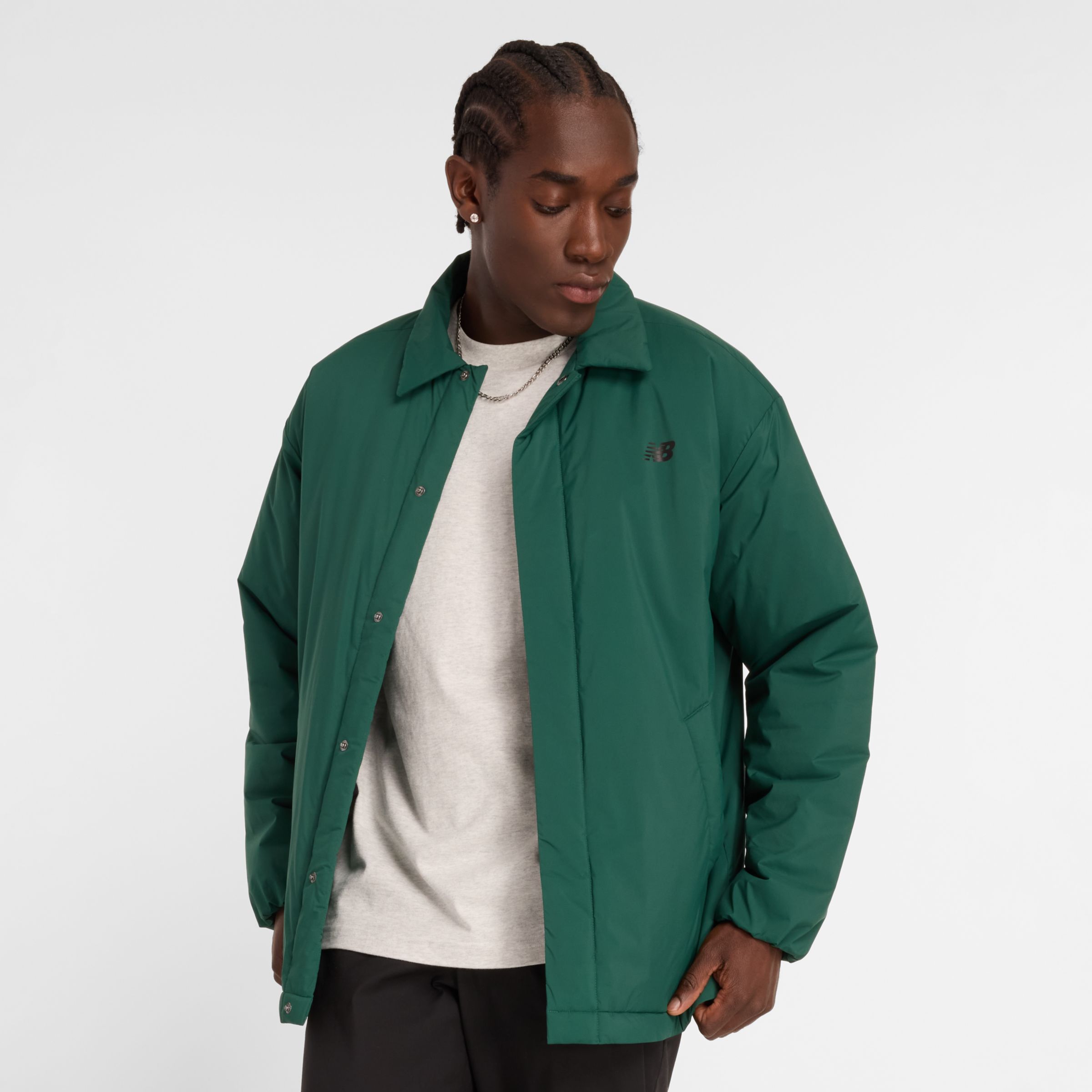 

New Balance Men's Coaches Jacket Green - Green