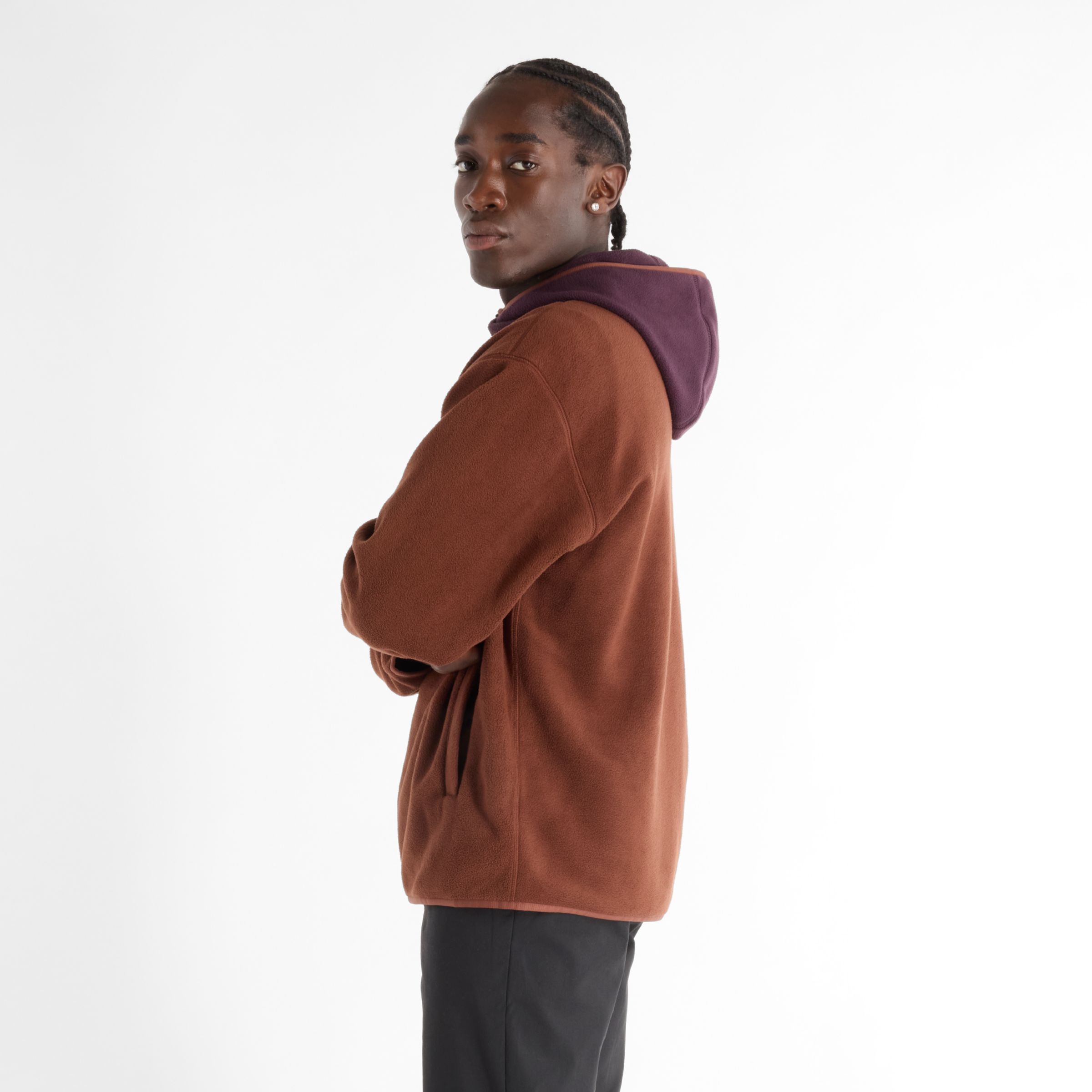New Balance Polar Fleece Hooded Jacket, MJ43517ROK