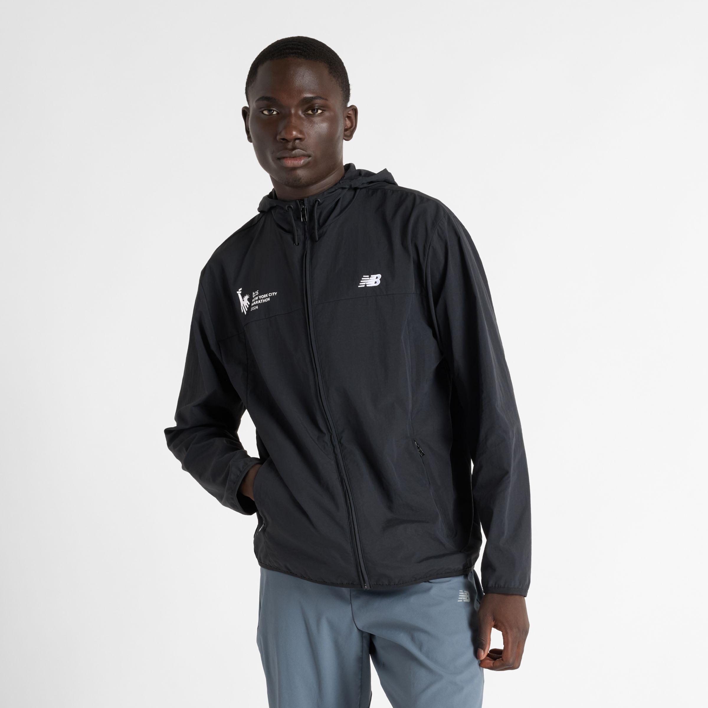 

New Balance Men's NYC Marathon Athletics Woven Jacket Black - Black