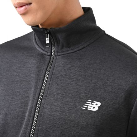 Sport Knit Jacket, أسود with NB 103 أبيض, MJ51804BK