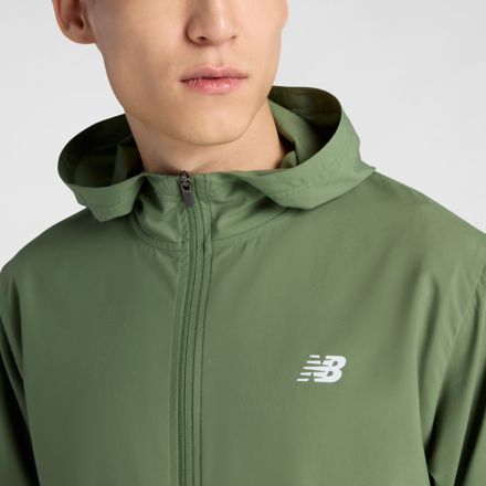 Sport Woven Jacket, UTILITY GREEN with WHITE, MJ51900AAS