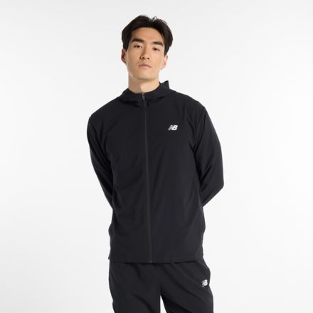 Sport Woven Jacket, BLACK with WHITE, MJ51900BK