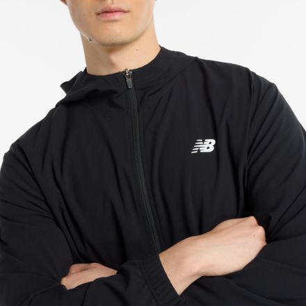 Sport Woven Jacket, BLACK with WHITE, MJ51900BK