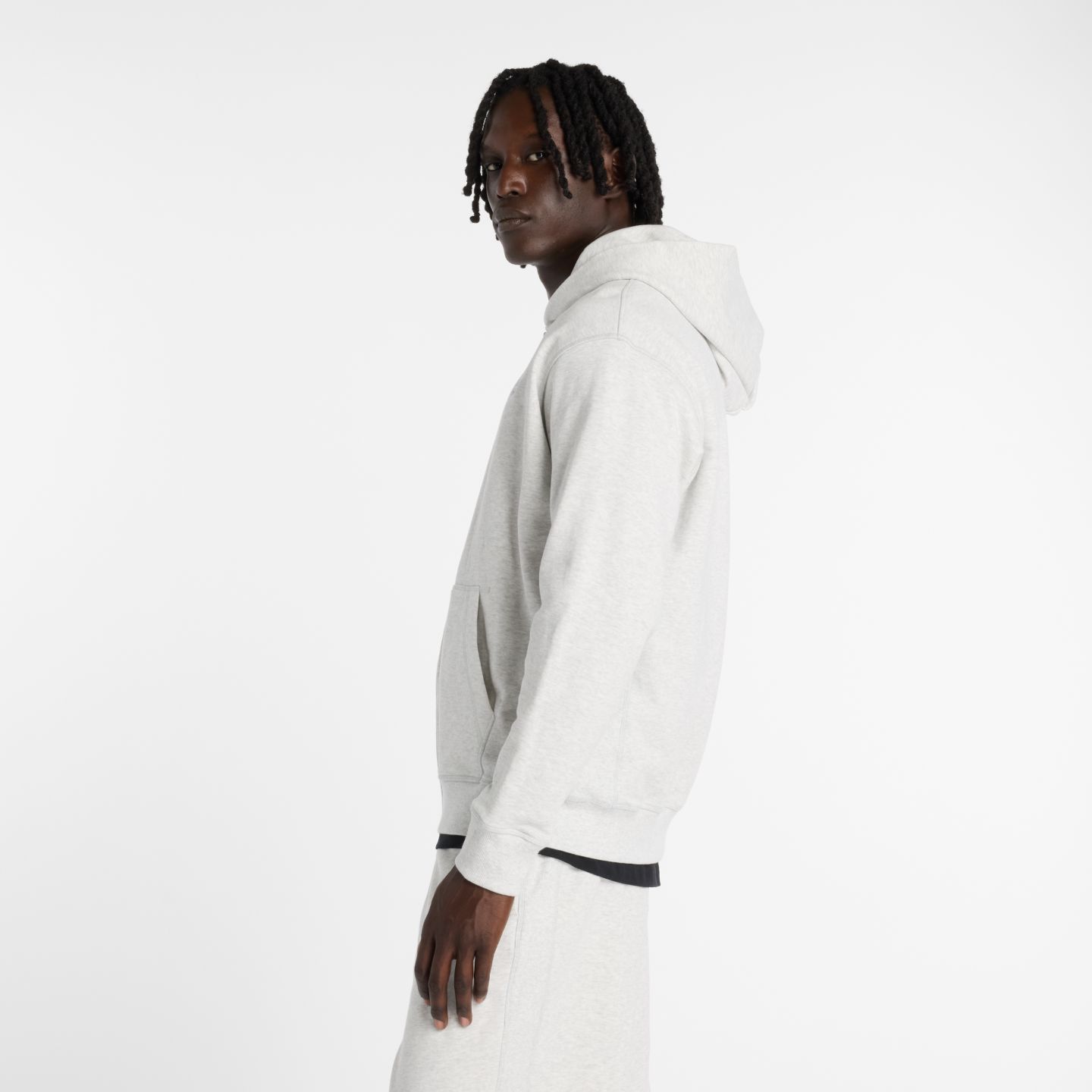 Мужские куртки New Balance Athletics French Terry Full Zip, цвет: Разноцветный / Серый — фото 4