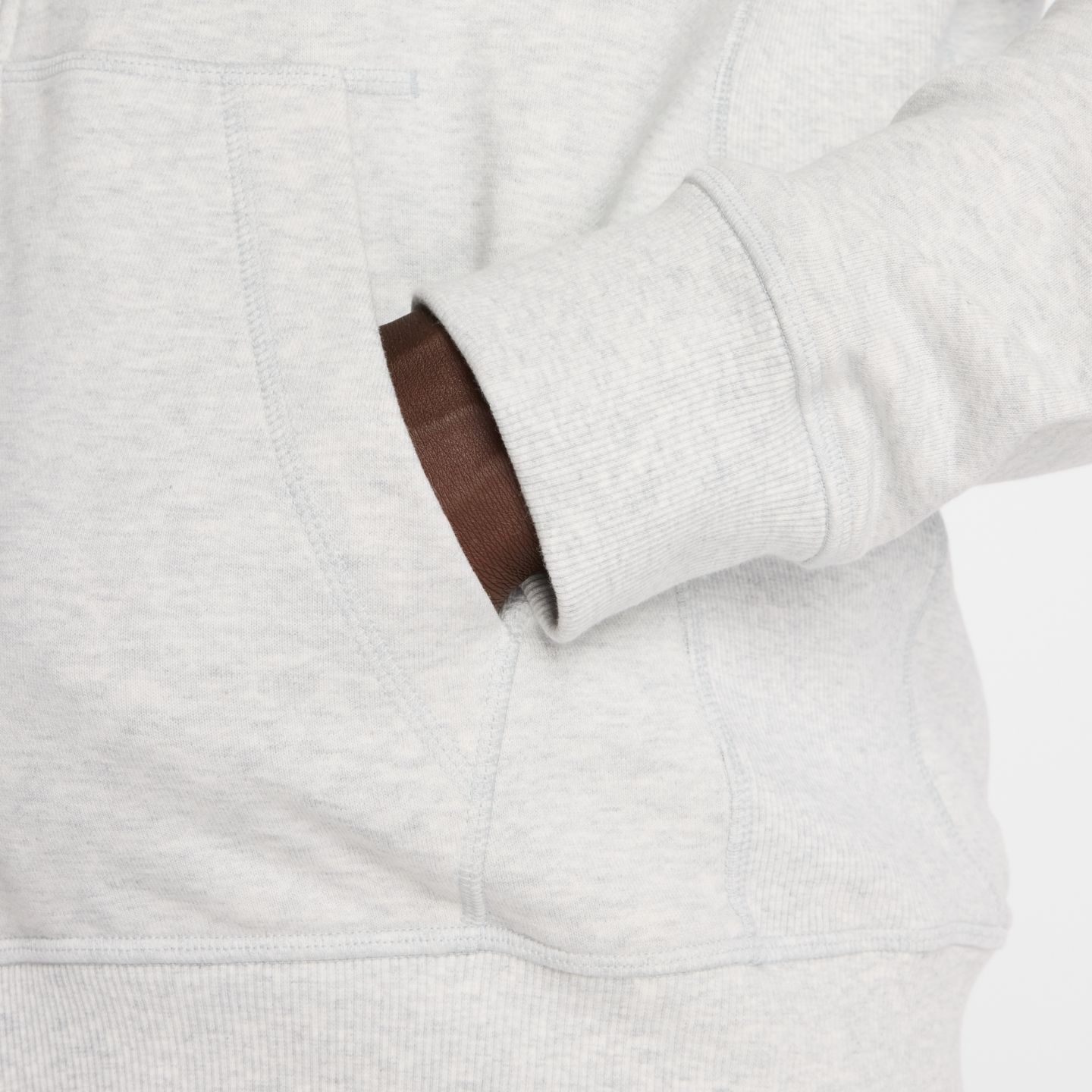 Мужские куртки New Balance Athletics French Terry Full Zip, цвет: Разноцветный / Серый — фото 6