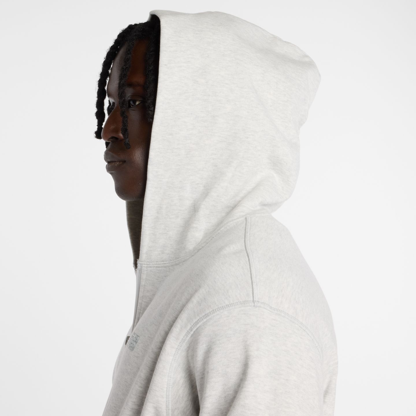 Мужские куртки New Balance Athletics French Terry Full Zip, цвет: Разноцветный / Серый — фото 5