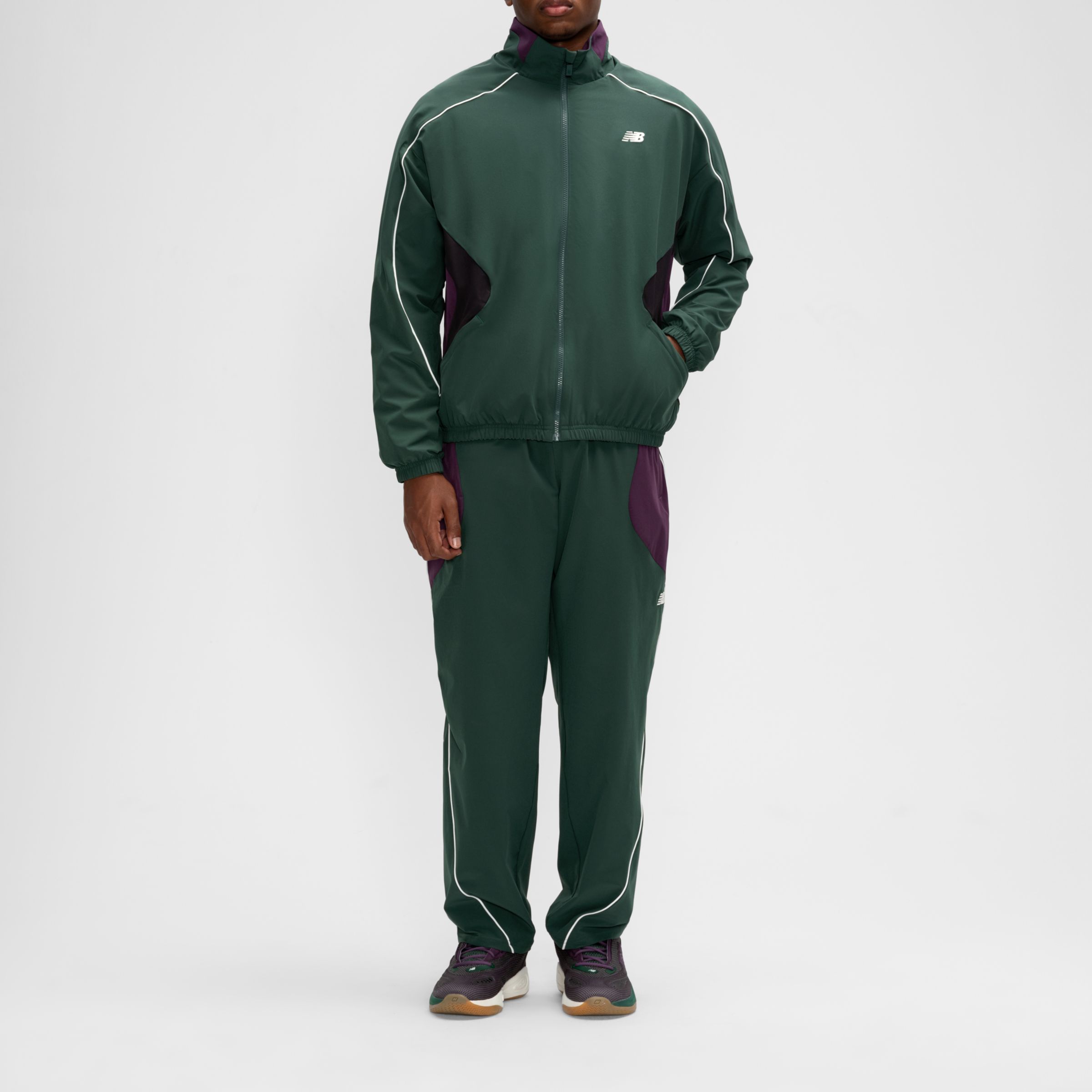 Basketball Colorblocked Woven Jacket