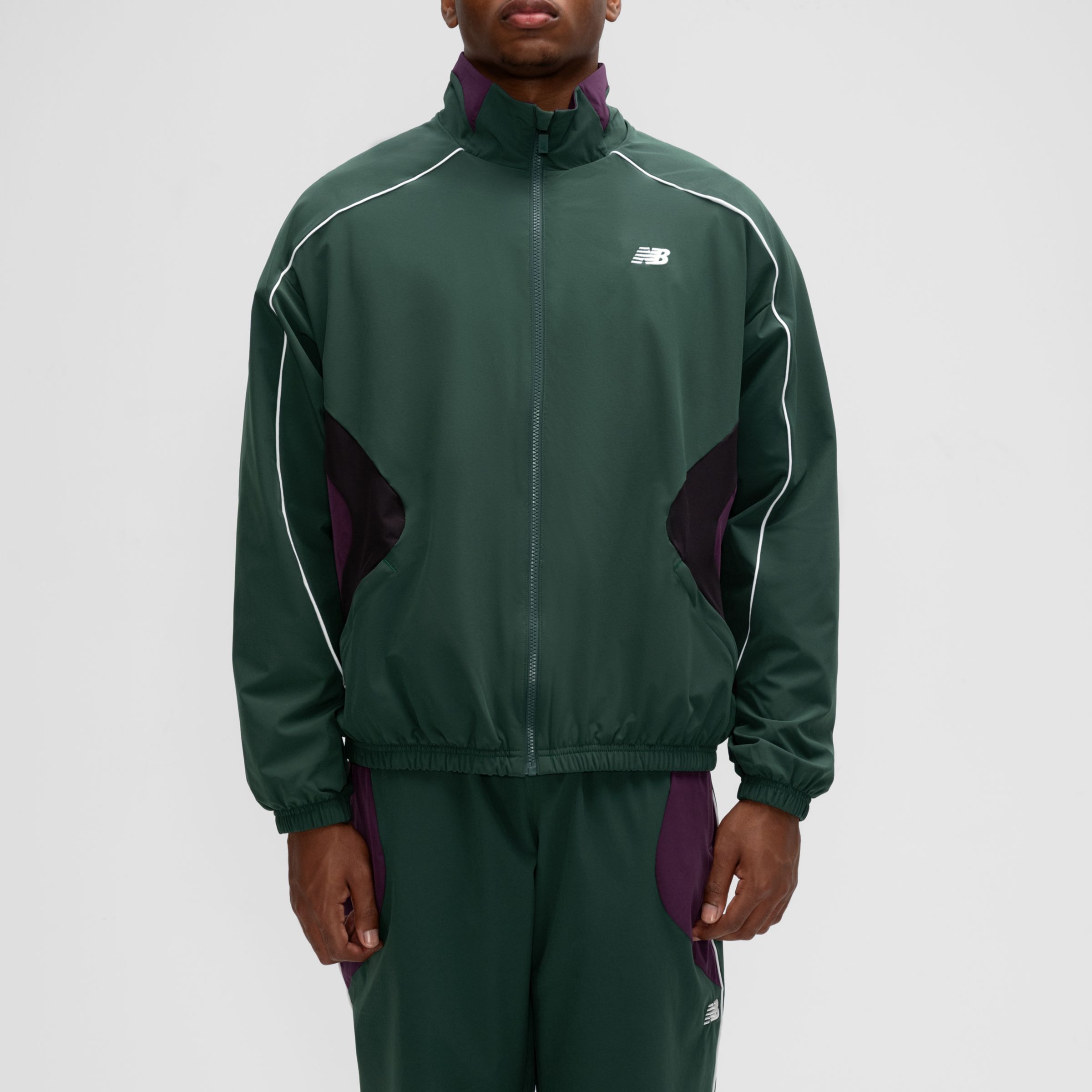 Basketball Colorblocked Woven Jacket