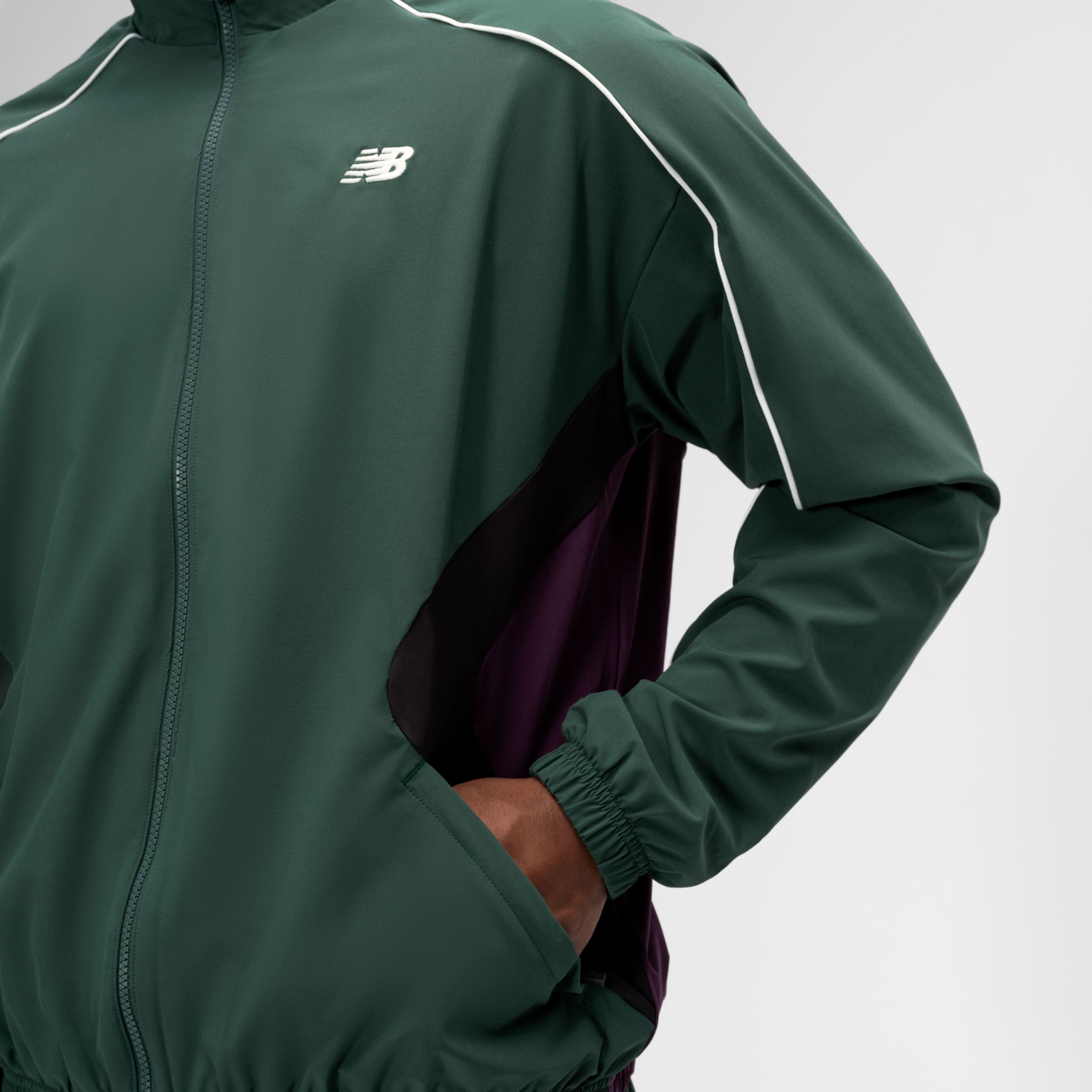 Basketball Colorblocked Woven Jacket