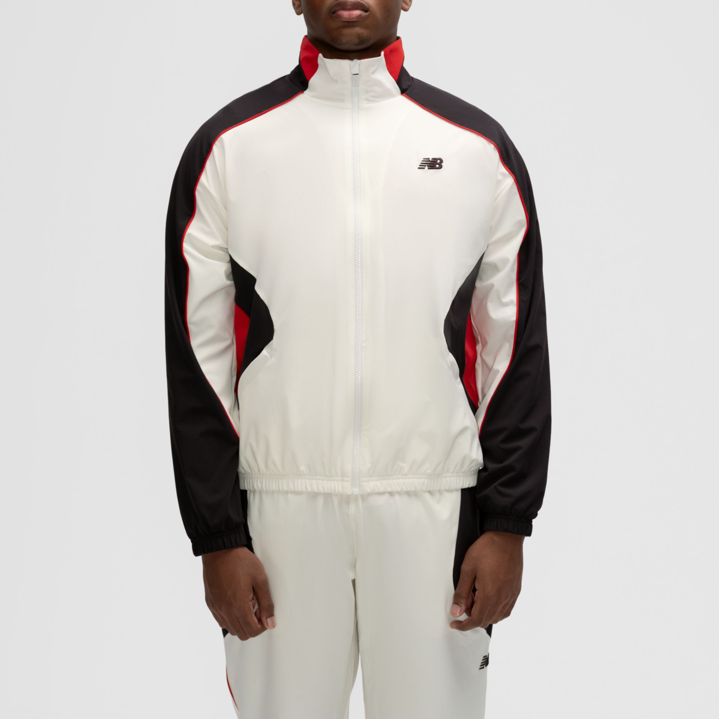 バスケットボールカラーブロックウーブンジャケット