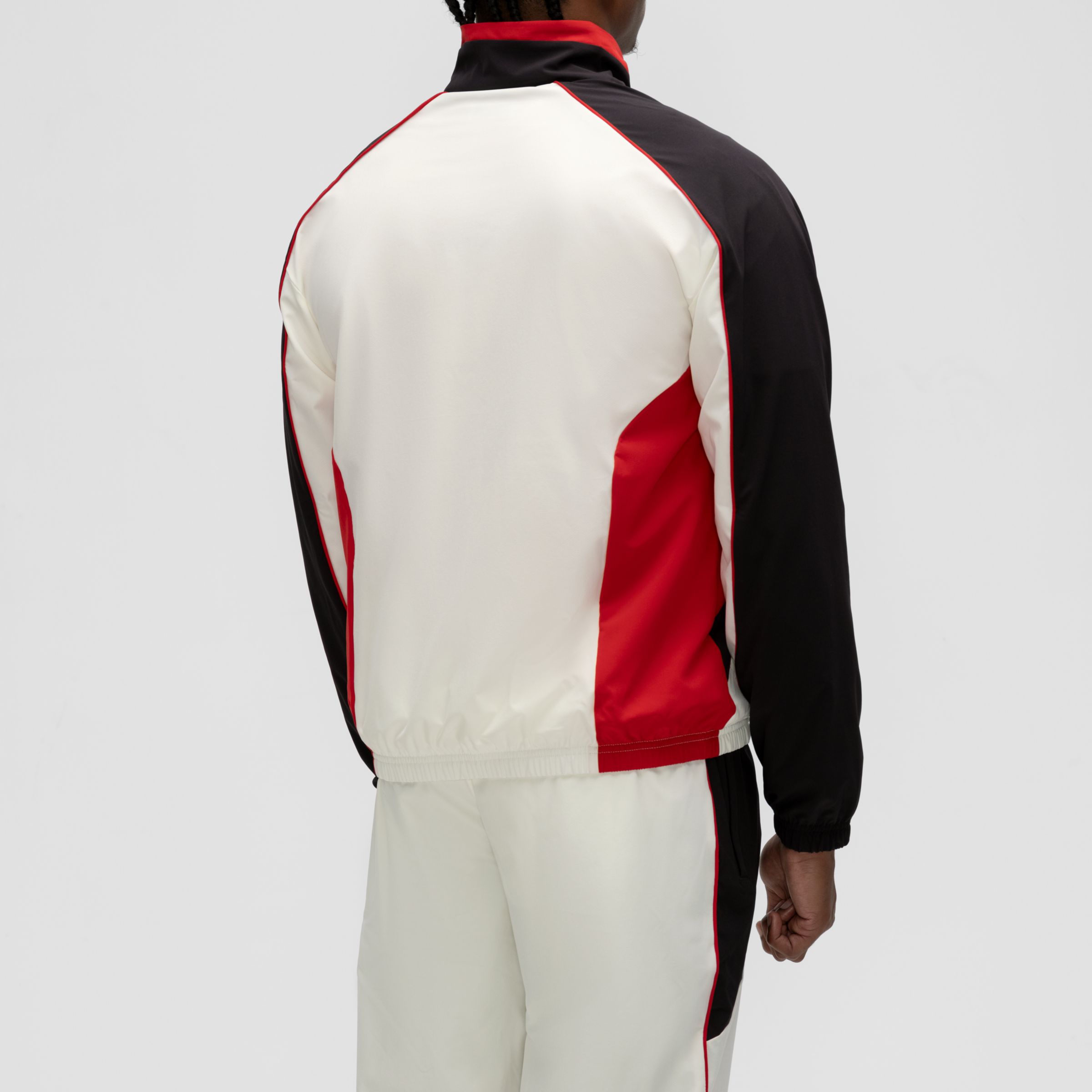 バスケットボールカラーブロックウーブンジャケット