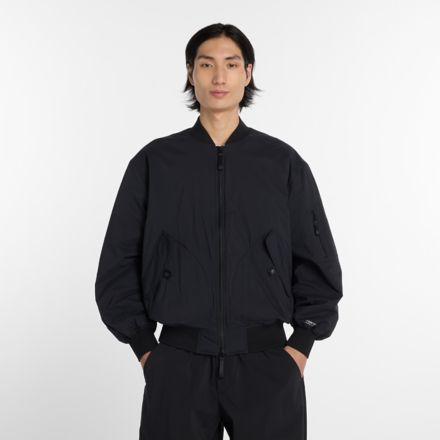 NB GREY Bomber Jacket, BLACK with CINNAMON, MJ61M22BBK