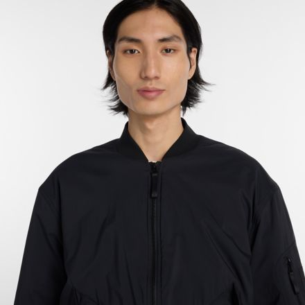 NB GREY Bomber Jacket, BLACK with CINNAMON, MJ61M22BBK