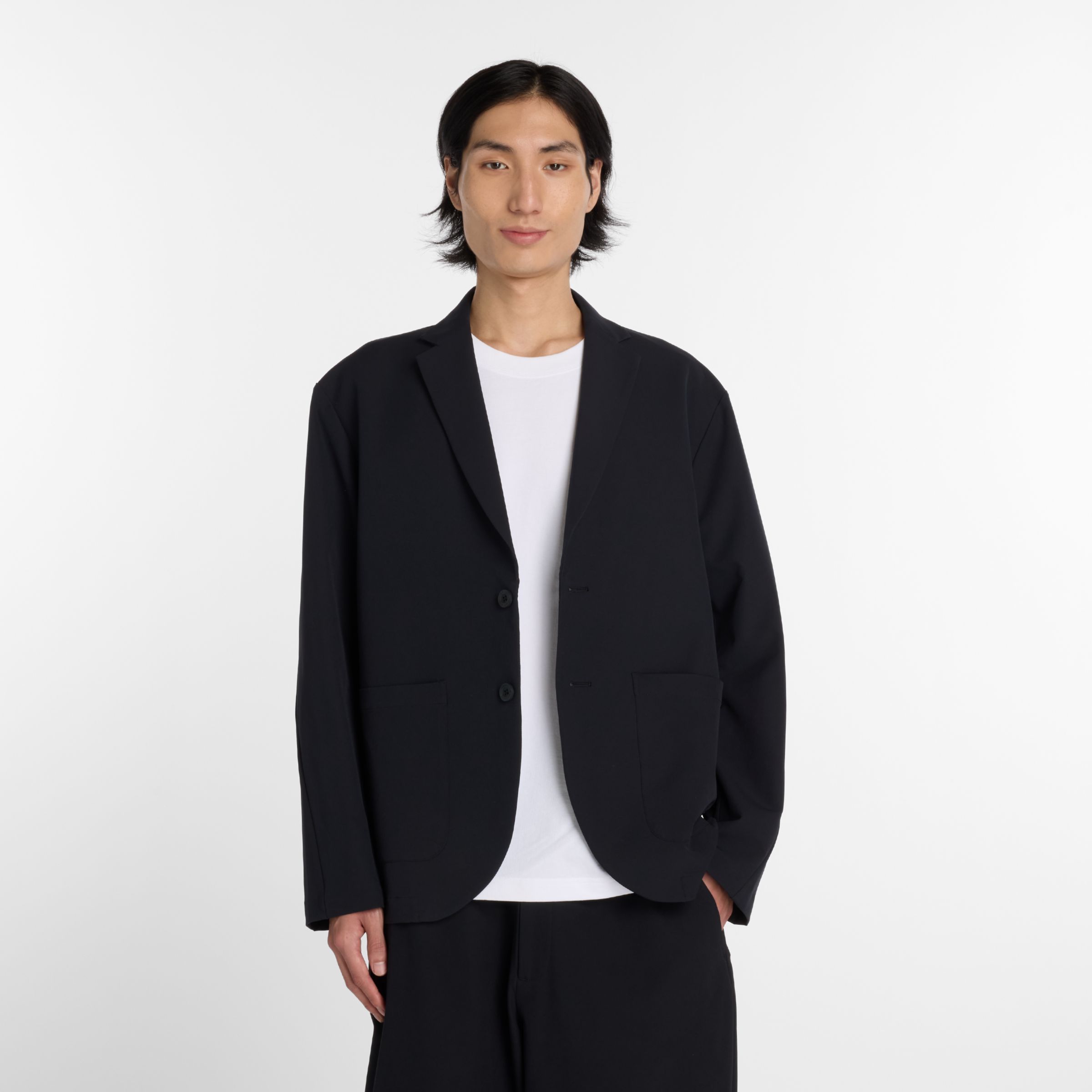 NB GREY 單排扣防潑水外套