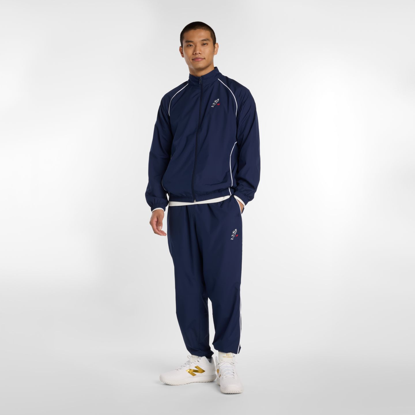 Мужская куртка New Balance Shohei Training, цвет: Тёмно-синий — фото 2