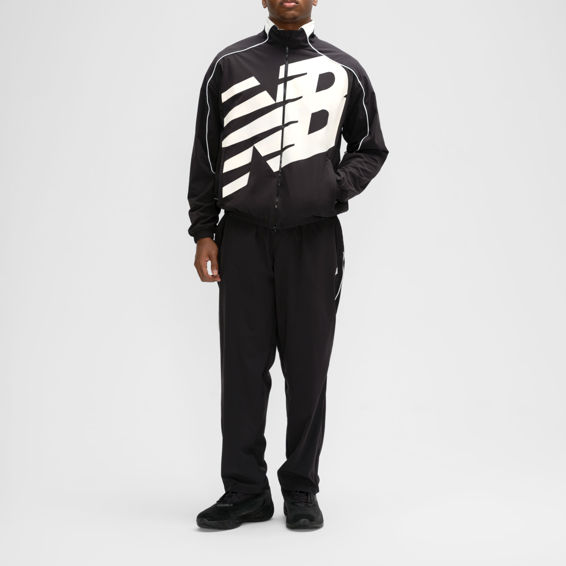 Basketball Oversized Print Woven Jacket